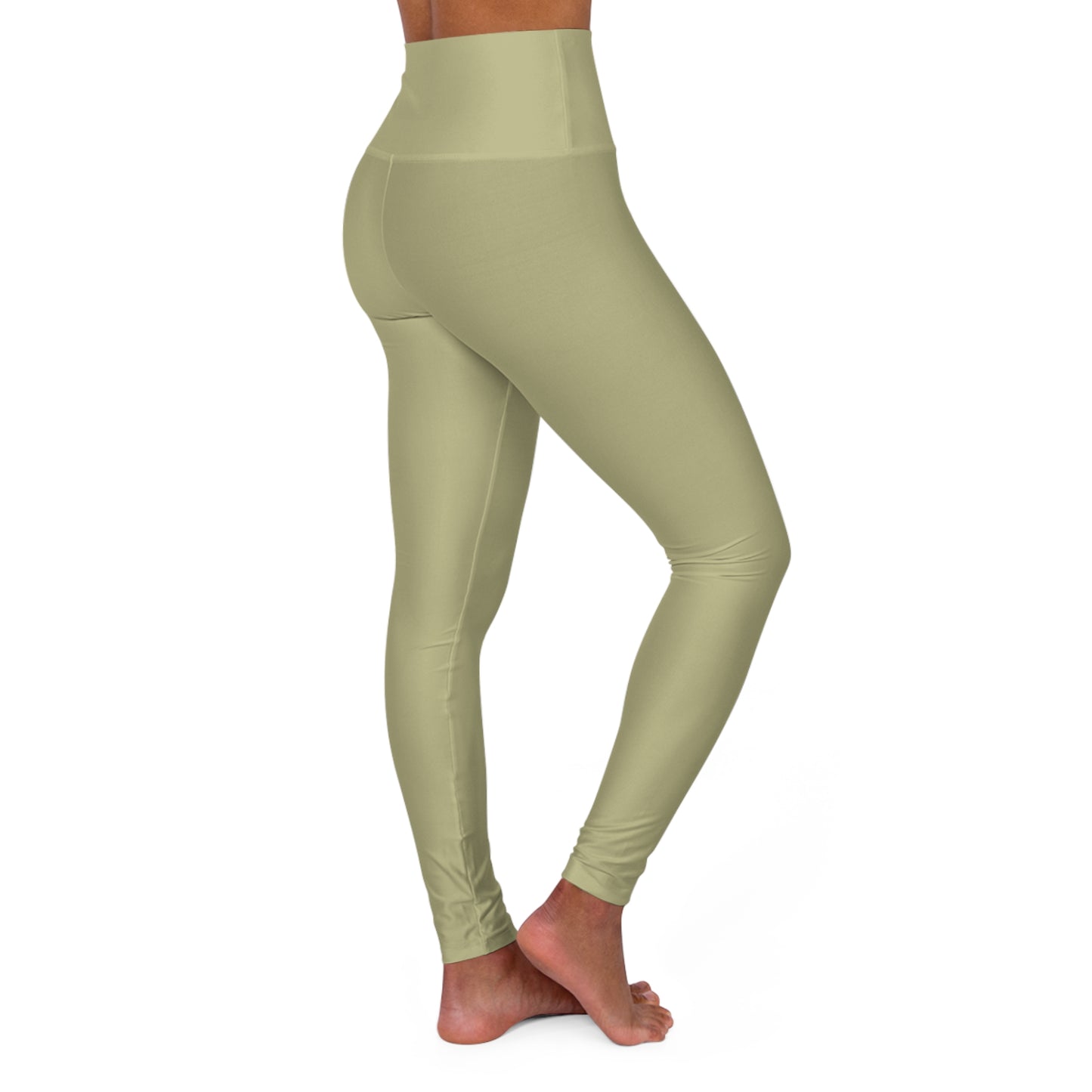 Dry Sage Color High-Waist Yoga Leggings Women's Seamless Poly-Span Stretchy Pants XS-2XL