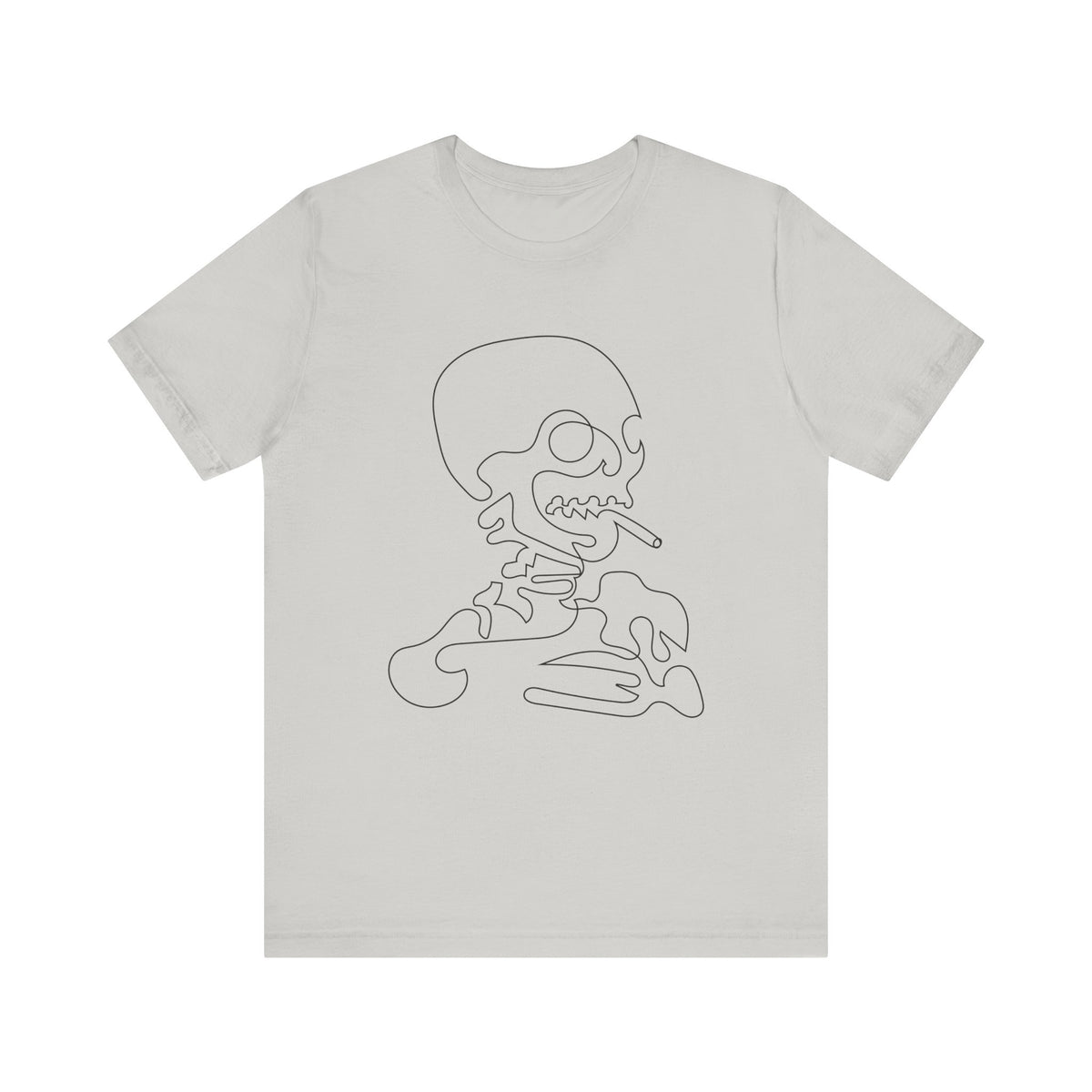 Camiseta unisex de algodón con calavera