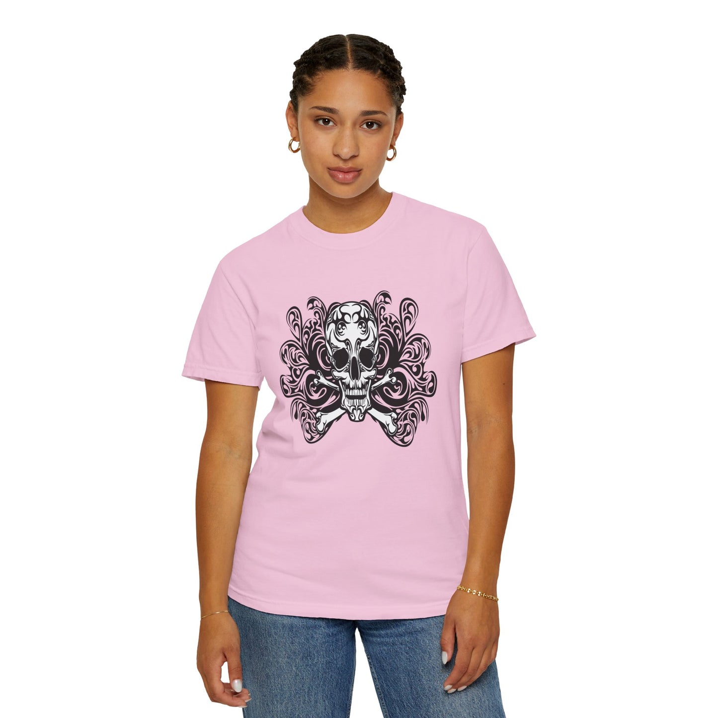 Unisex Cotton Tee Shirt with Skull