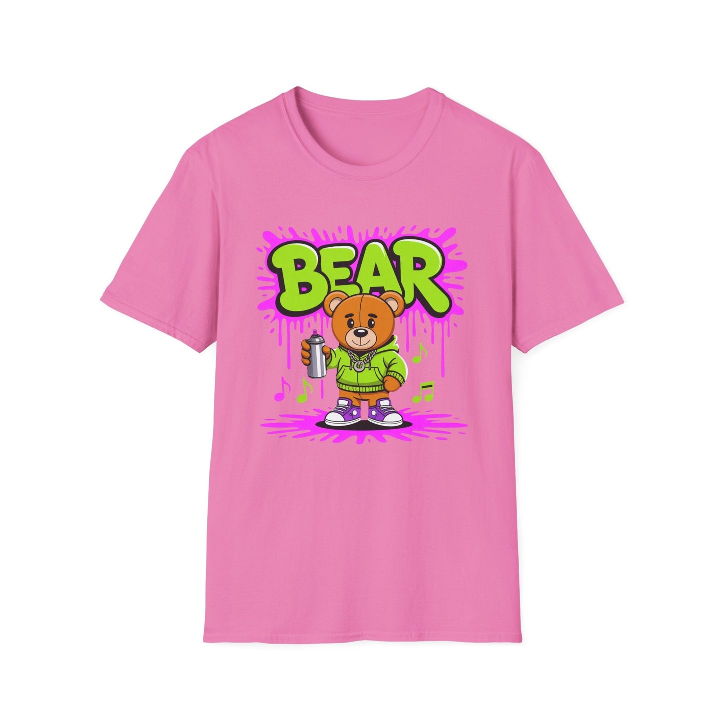 Unisex Cartoon T Shirt With Funny Animals Print Gildan Softstyle 64000 Tee Comfortable Everyday Wear