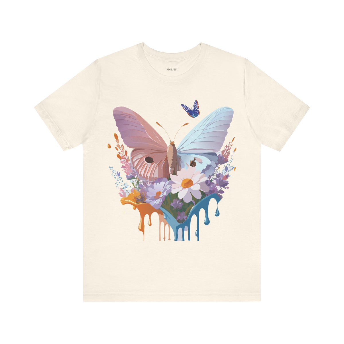 Butterfly Graphic Unisex Cotton Bella+Canvas Tee with Art Design n105