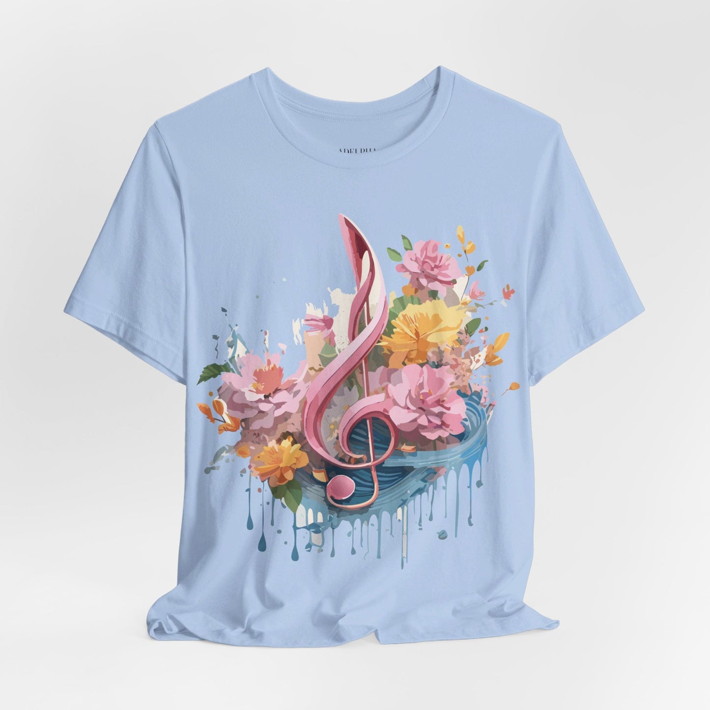Music Graphic T Shirt Unisex Adelpha Vintage Inspired Art Design Tee Short Sleeve Premium Jersey