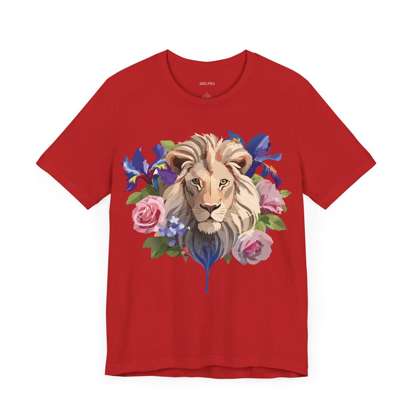 Adelpha Lion Graphic T Shirt Unisex Short Sleeve Art Design Tee Vintage Inspired