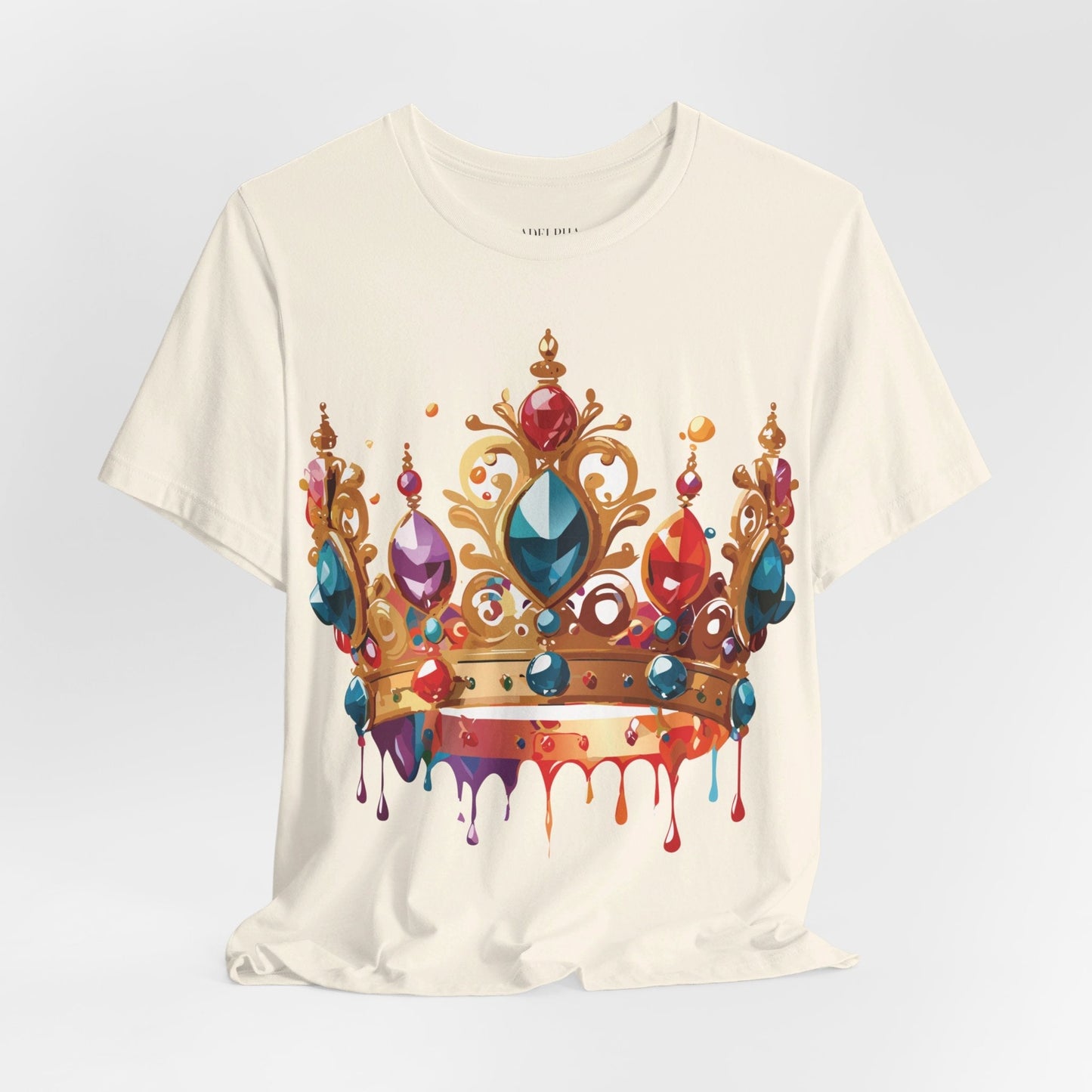 Adelpha Vintage Inspired Graphic Tee Crown Shirt Unisex Short Sleeve Art Design Edition