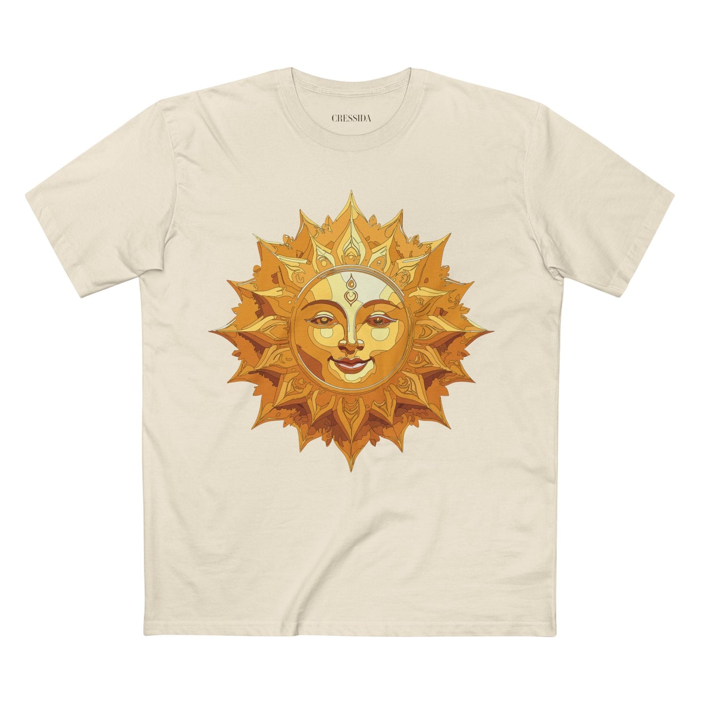 Gold Sun Graphic Unisex 100 Cotton T-Shirt with Golden Art Design 21