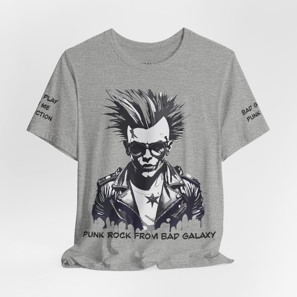 Punk Rock Graphic Unisex Cotton Bella+Canvas Tee with Art Design b36