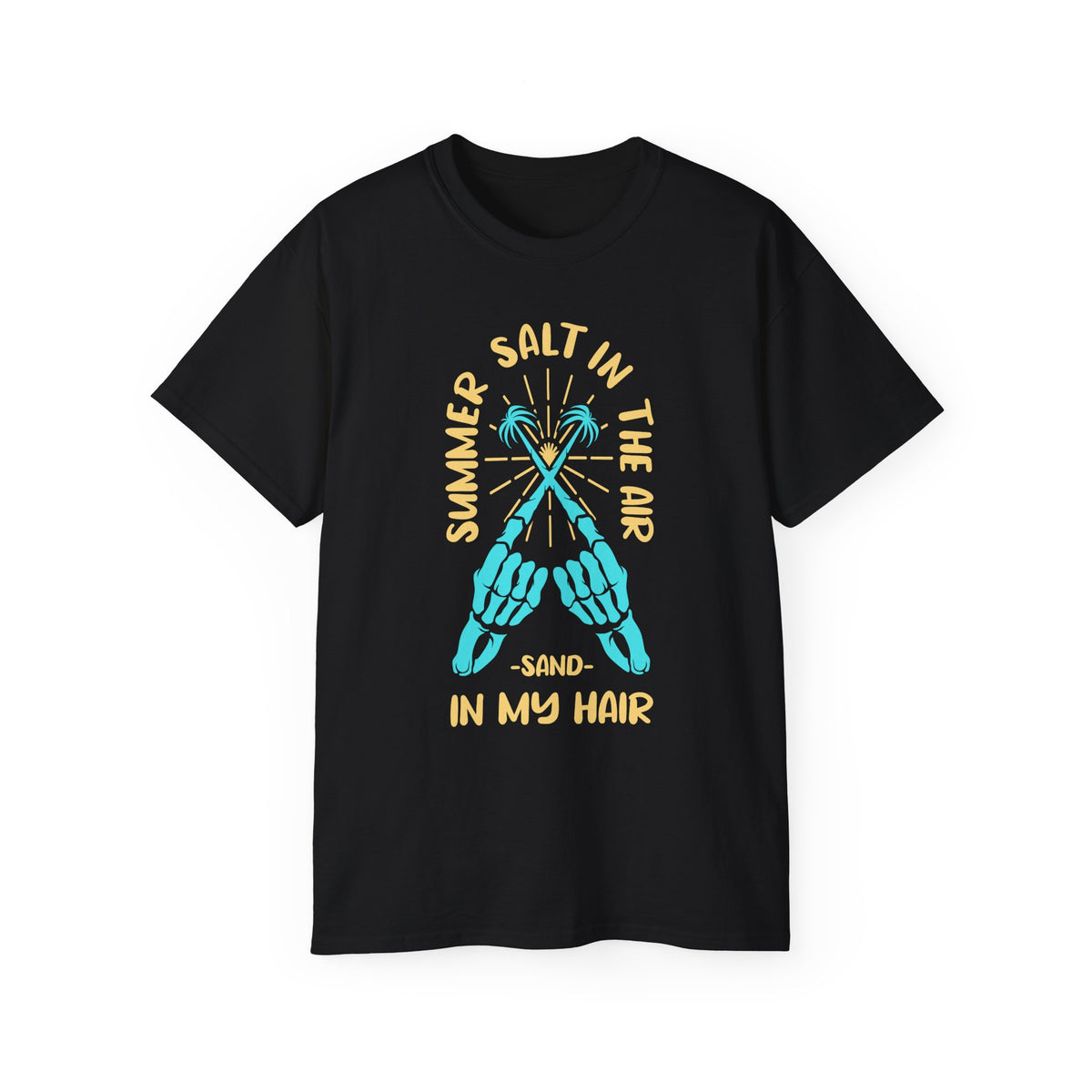 Summer Salt In The Air Sand In My Hair T-Shirt | Beach Skull Graphic