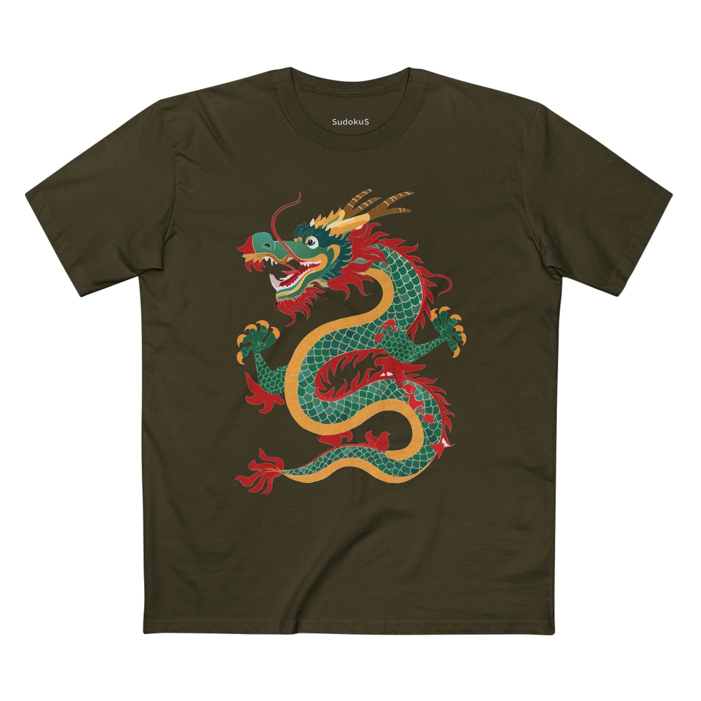 Dragon Graphic Unisex 100 Cotton Staple Tee 13
