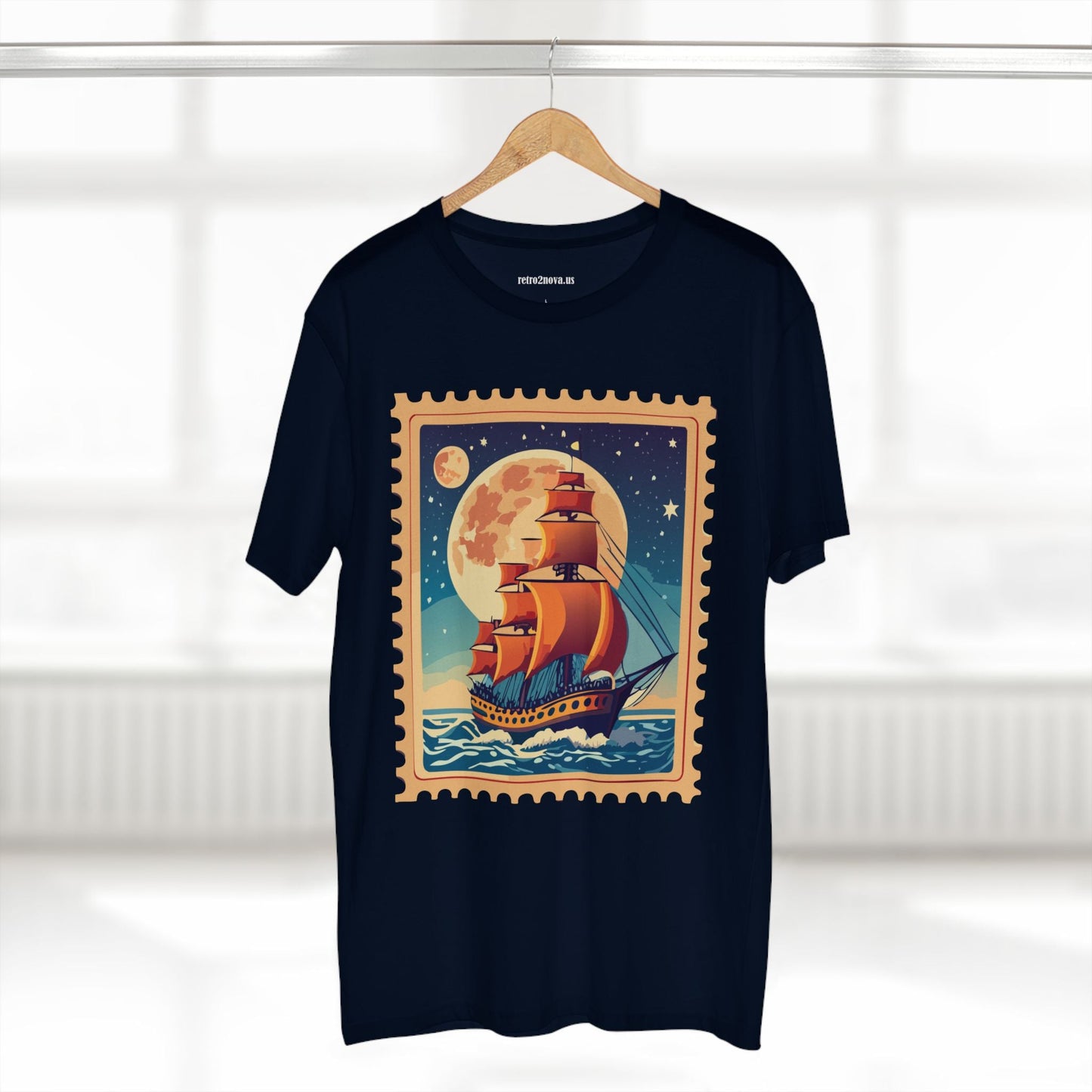Postage Stamp Shirt Unisex Premium Cotton Tee With Original Art Design Retro2Nova