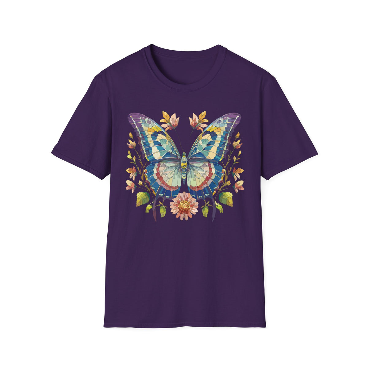 Colorful Watercolor Butterfly T-Shirt | Floral Wings Boho Nature Graphic Tee Unisex 100 Cotton Gildan T-Shirt