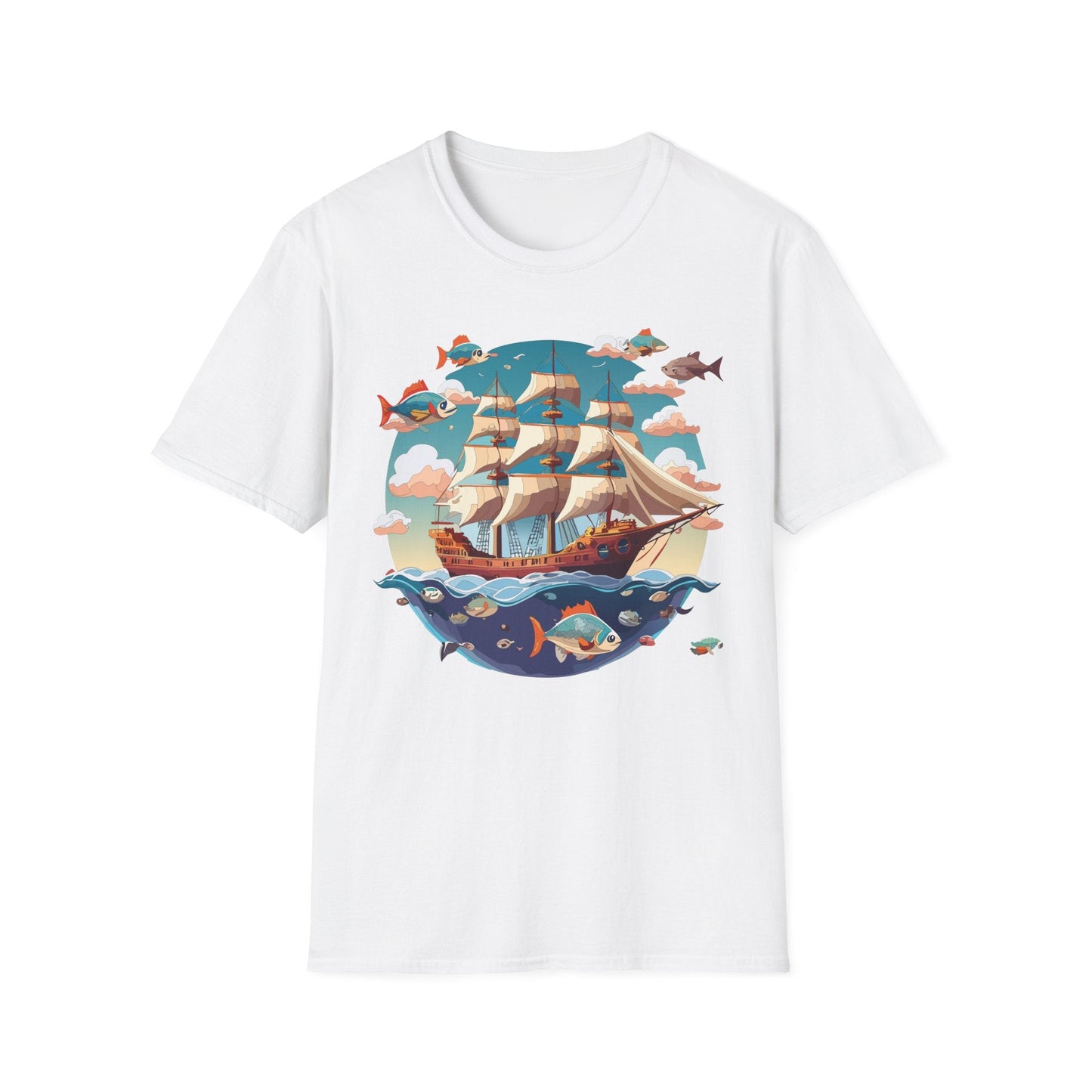 Unisex Ship T Shirts Frigate Vessel Tee By Gildan 64000 Softstyle 100 Percent Ring Spun Cotton