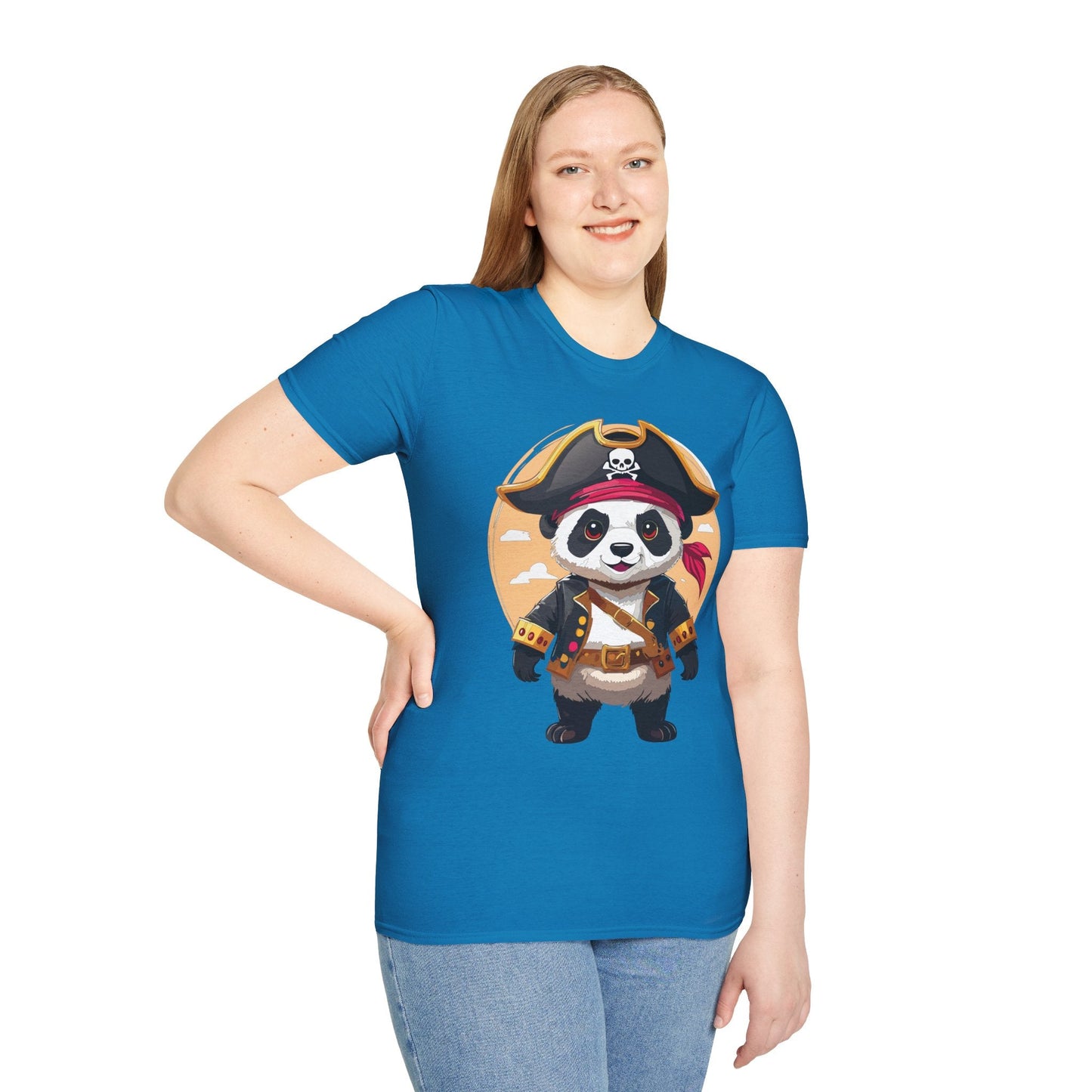 Panda Shirt Unisex T Shirt With Panda Animal Tee Animals Gildan Softstyle 64000 Cotton