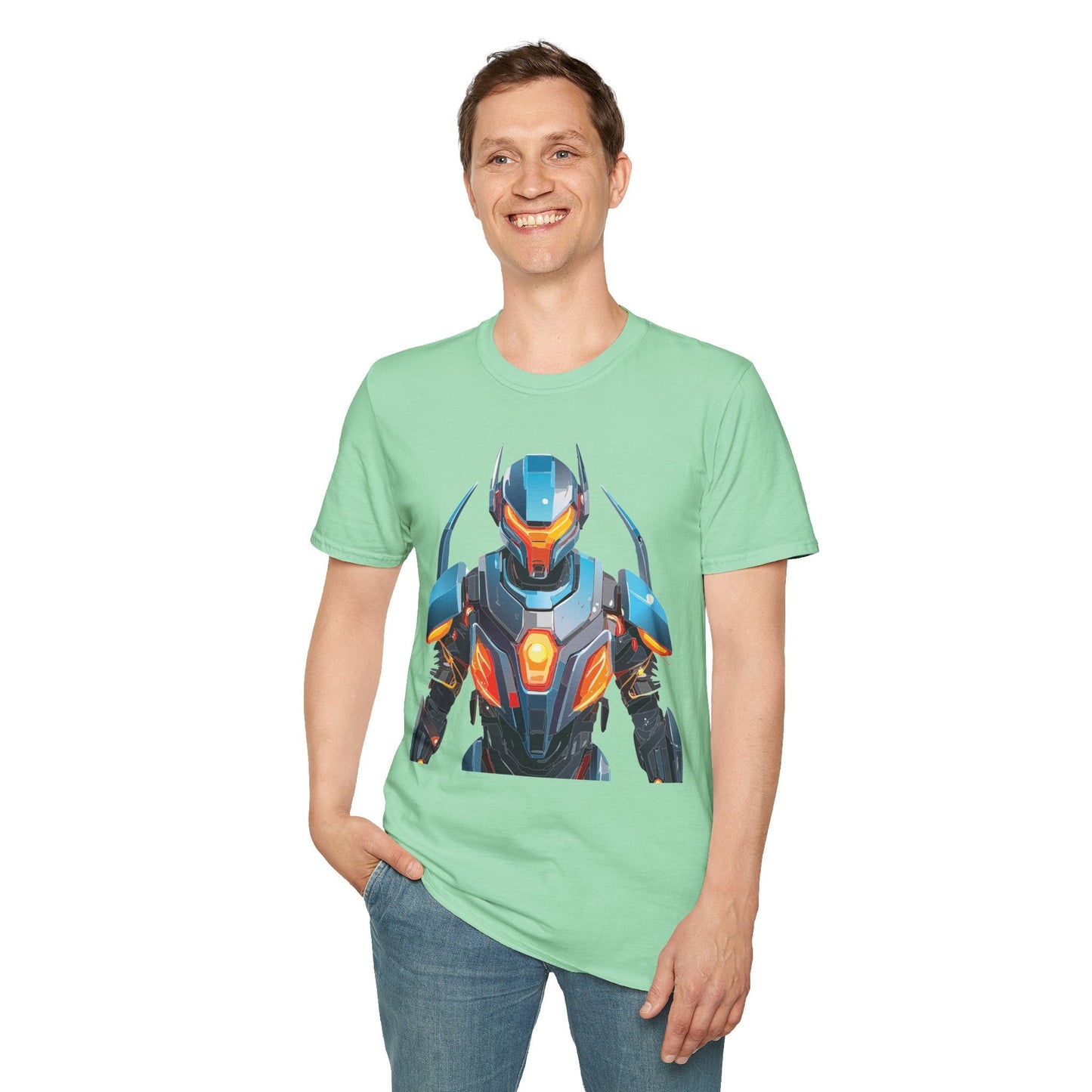 Cyborg Tee Robot Shirt Terminator Shirt Unisex Gildan Softstyle 64000 Soft Cotton Tee