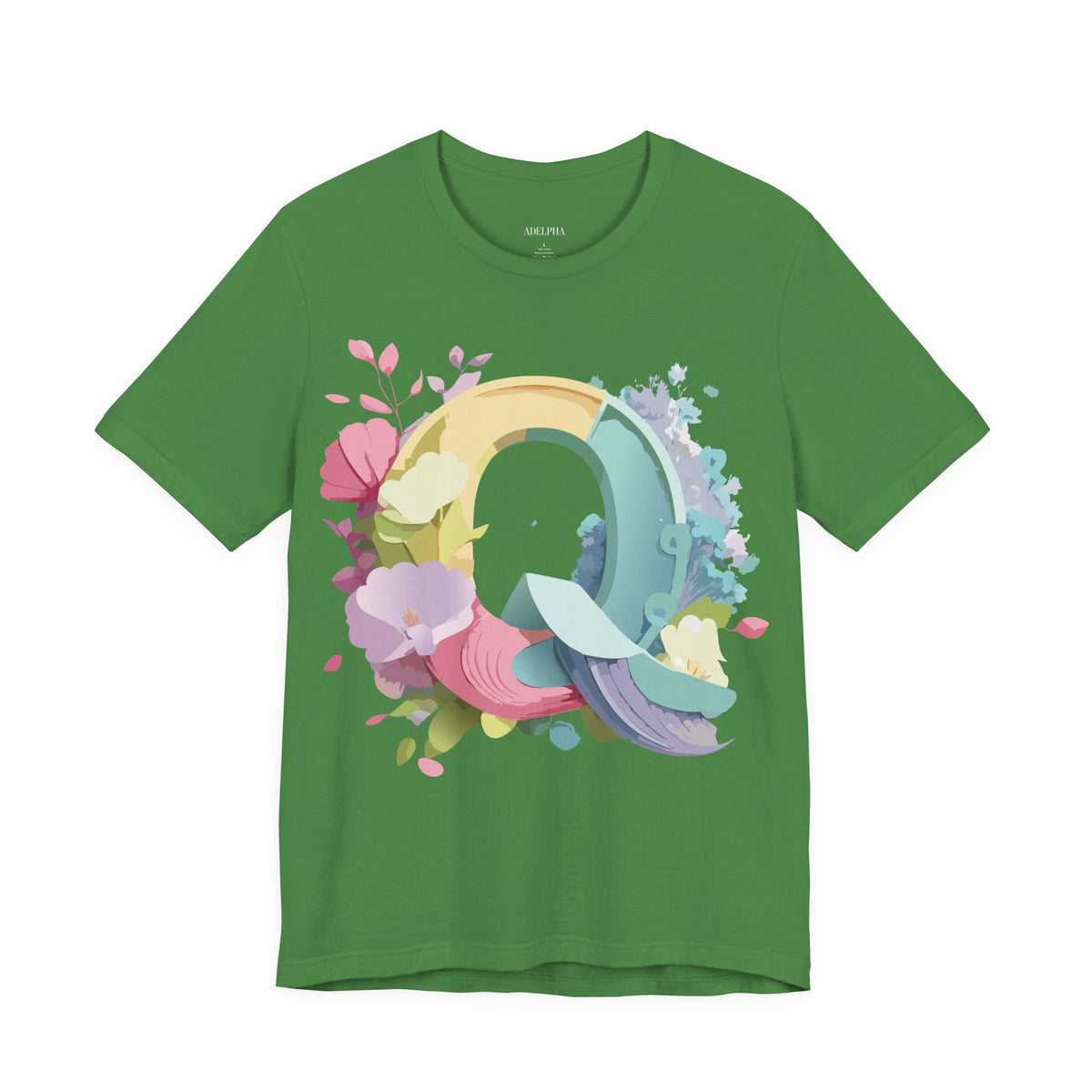 Letter Q Graphic Unisex Cotton Bella+Canvas Tee with Art Letter Design