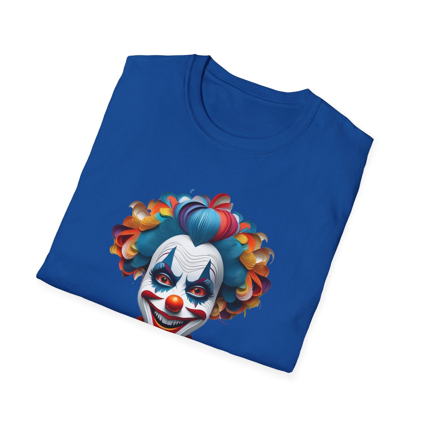 Clown Shirt Unisex T Shirt Short Sleeve Funny Man Circus Tee Gildan Softstyle 64000