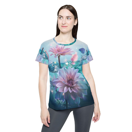 Camiseta de poliéster con flores