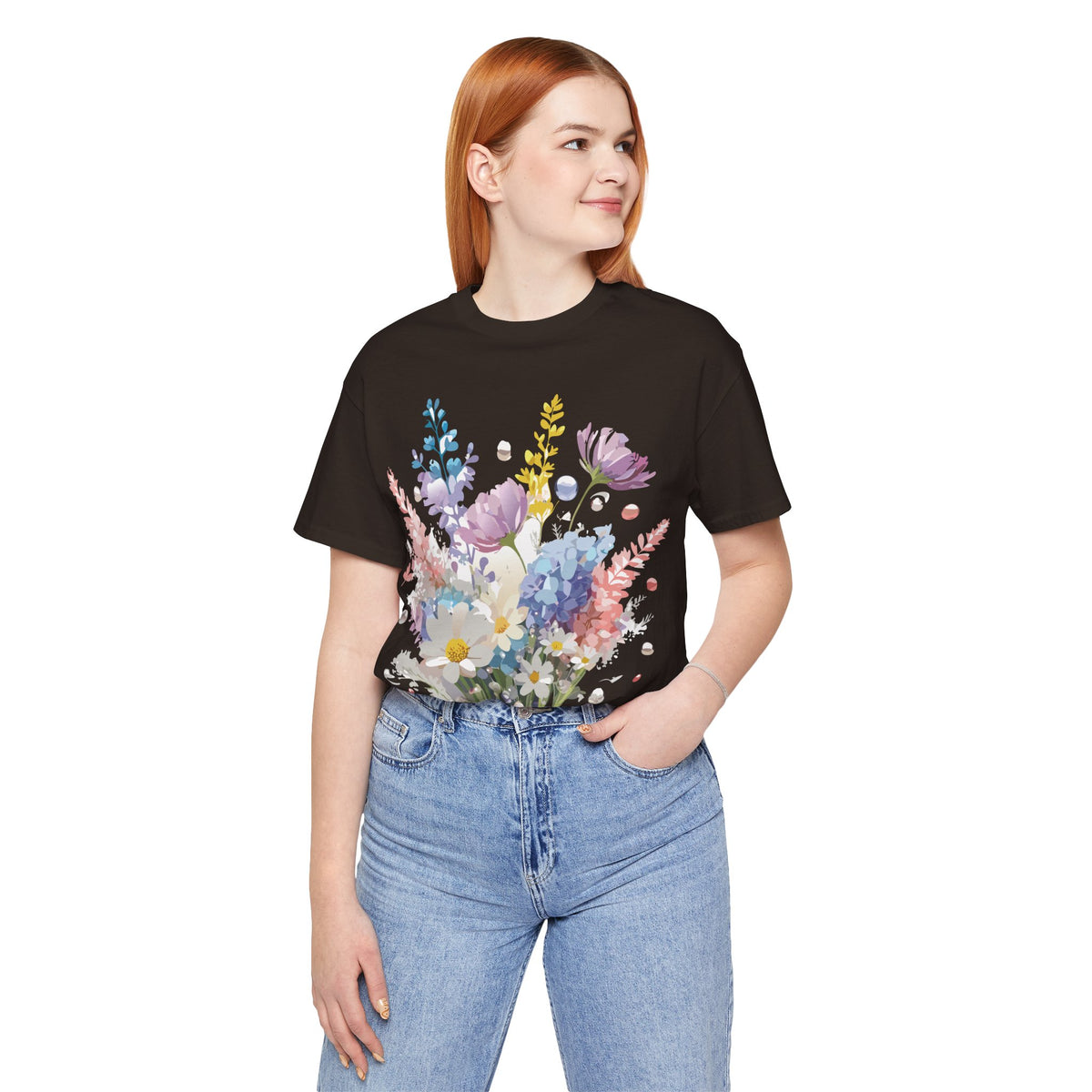 Floral Graphic Tee Shirt - Bella+Canvas Unisex 100 Cotton 14