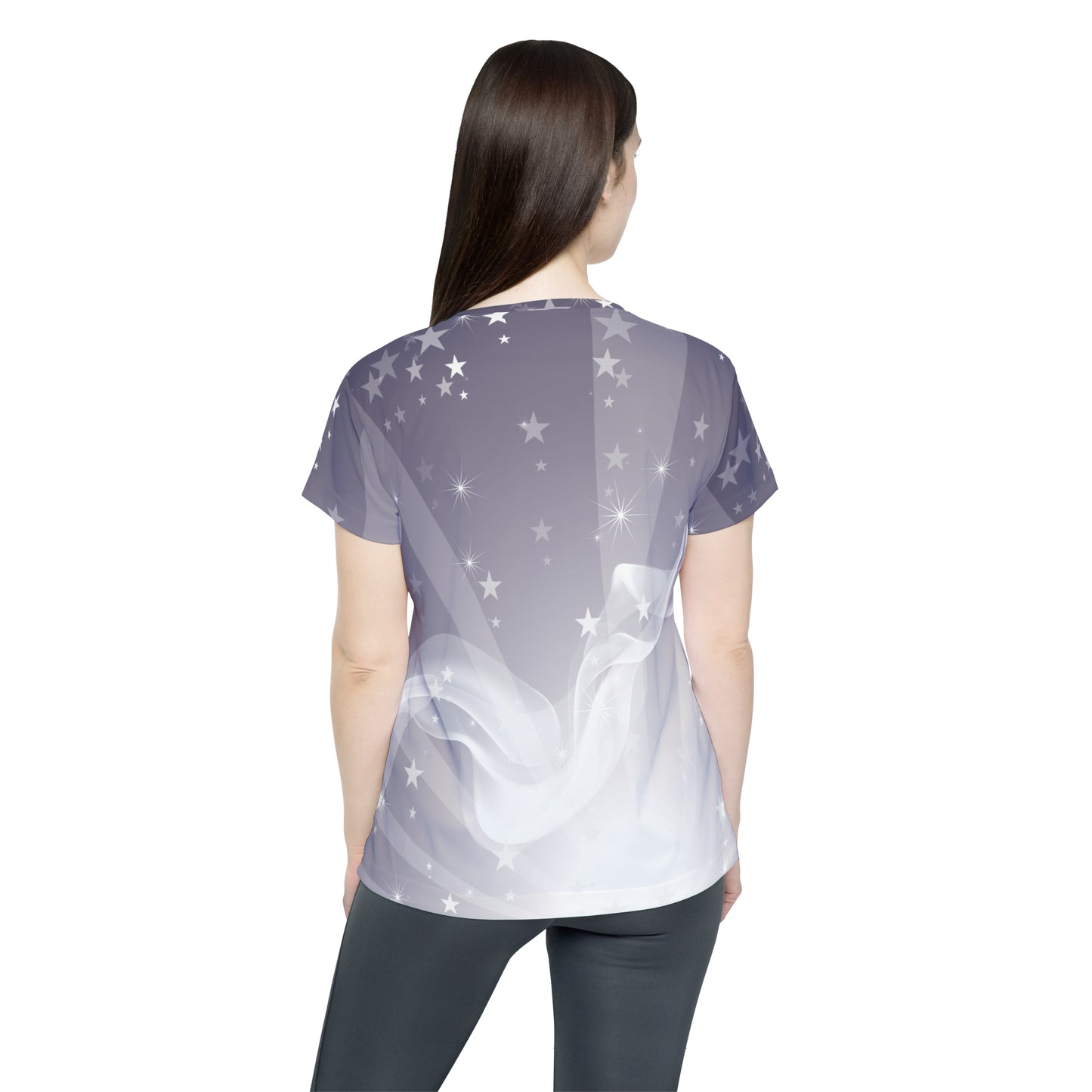 Poly Jersey Tee Shirt with abstract prints