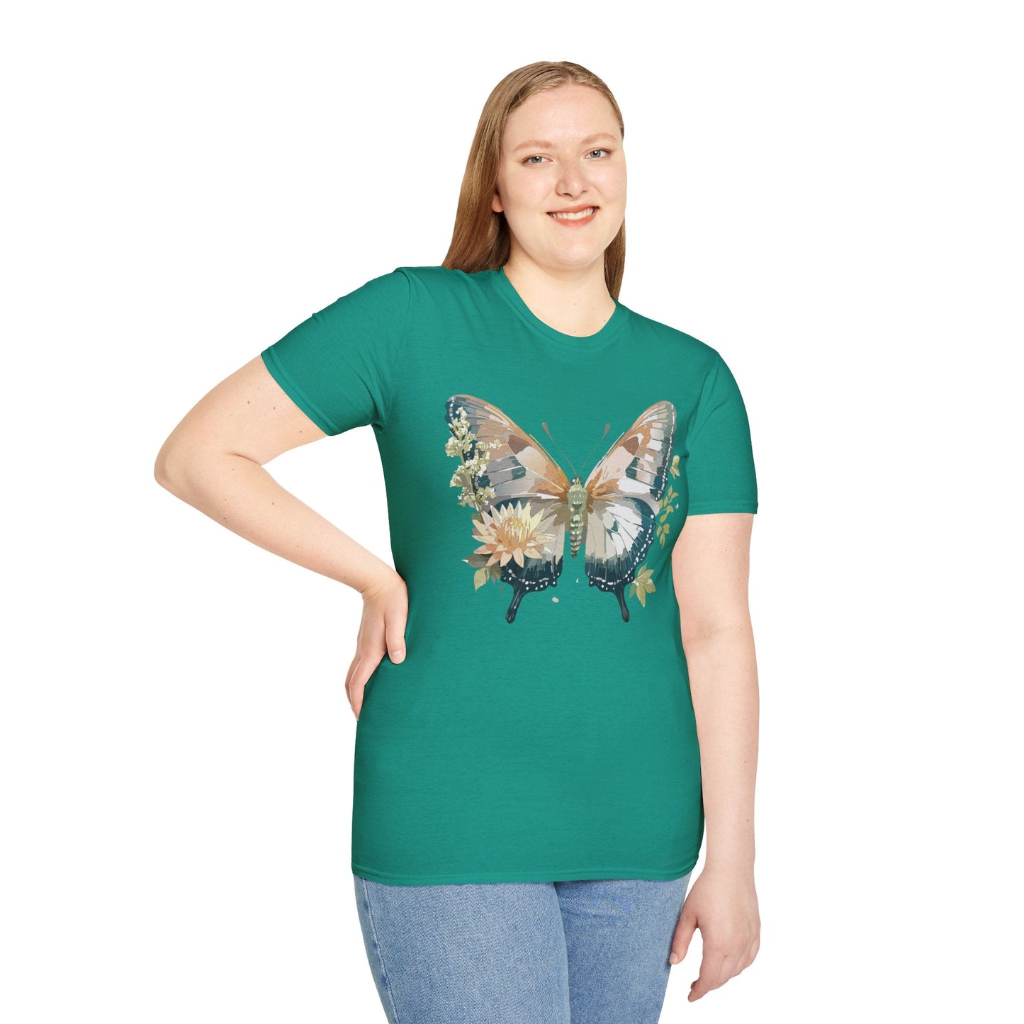Unisex Butterfly Shirt Monarch Butterfly Tee Softstyle Gildan 64000 100 Cotton Breathable