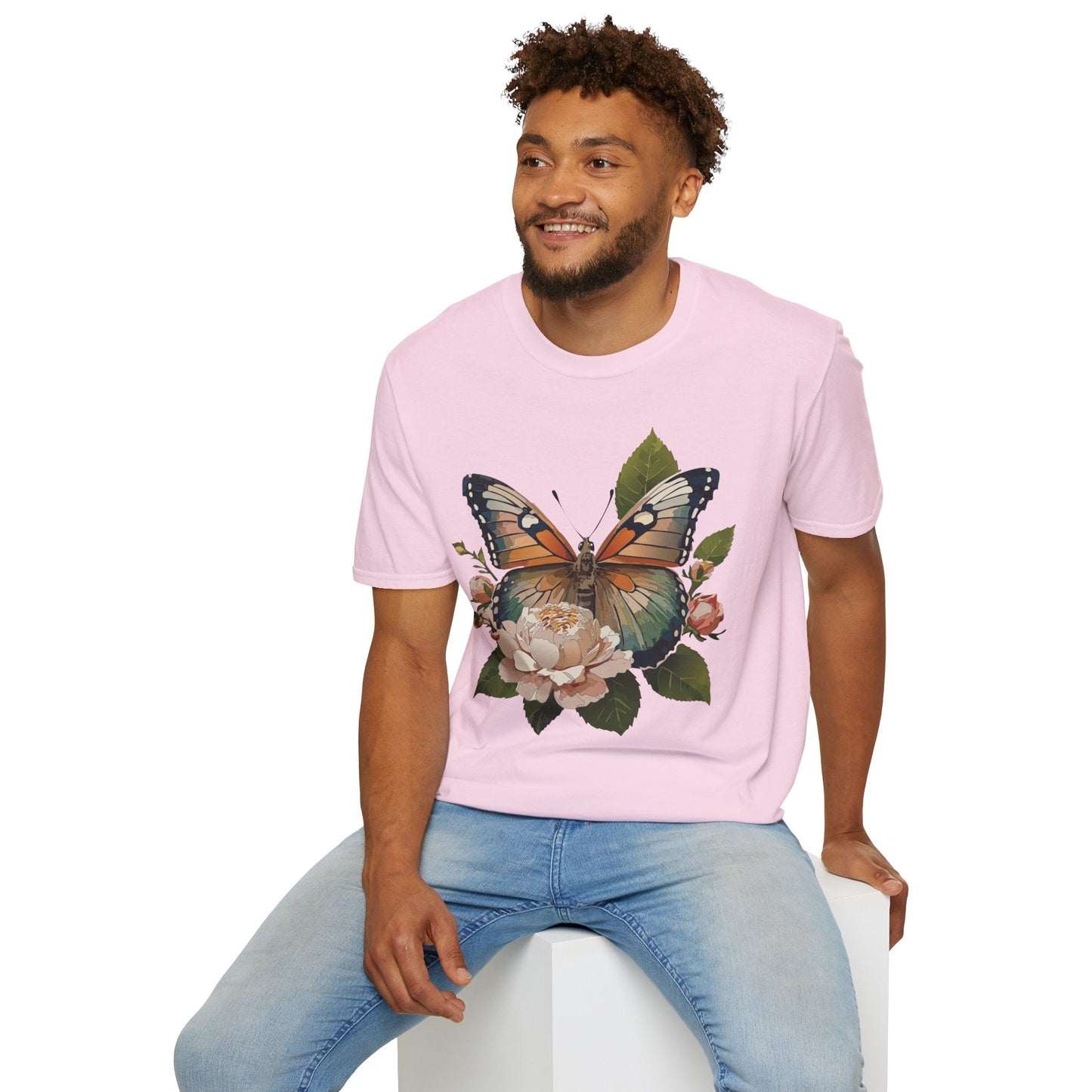 Monarch Butterfly Shirt Unisex Softstyle Cotton Tee Short Sleeve Gildan 64000 Everyday Wear