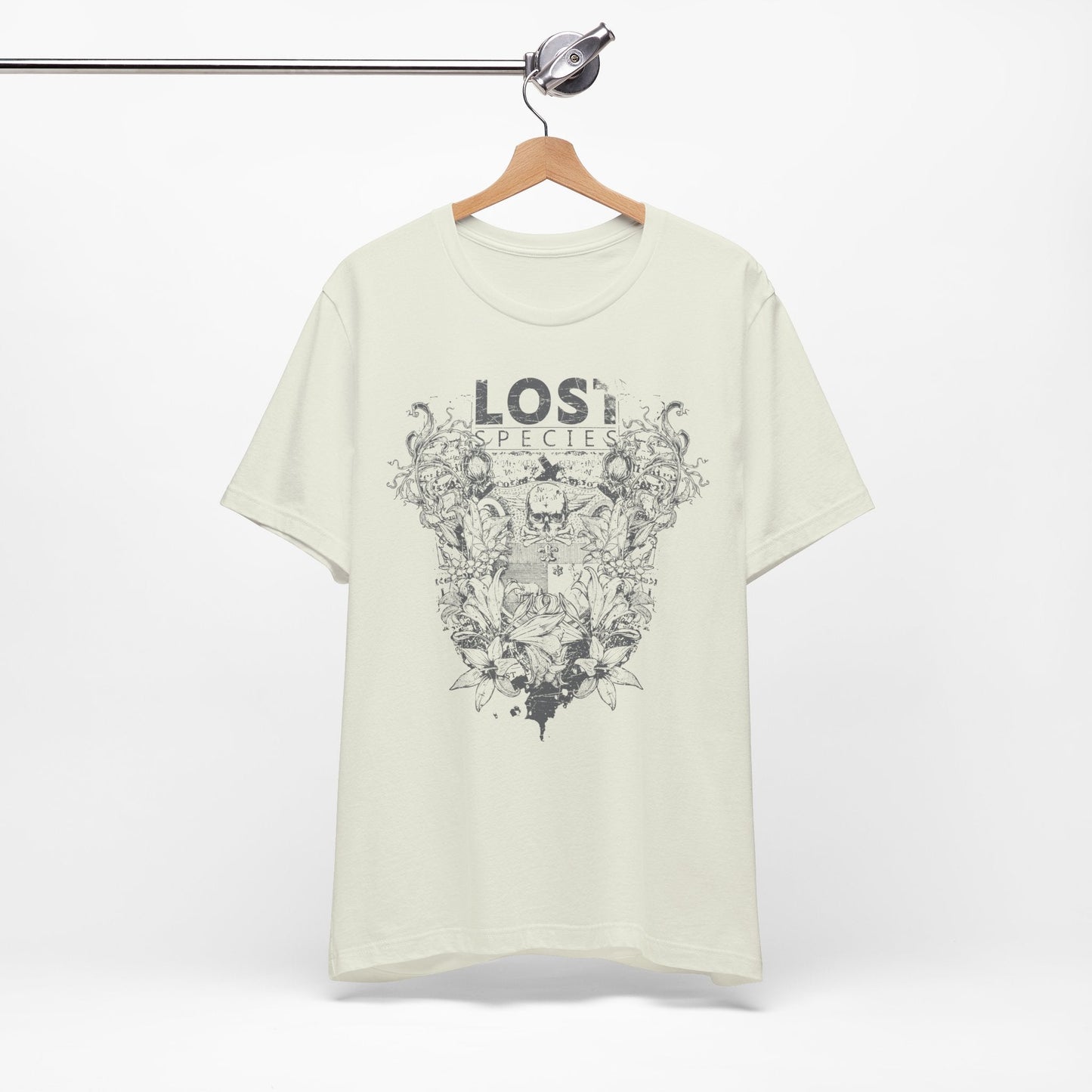 Lost Species Tee Floral Wildlife Illustration Rock Band T-Shirt A-7