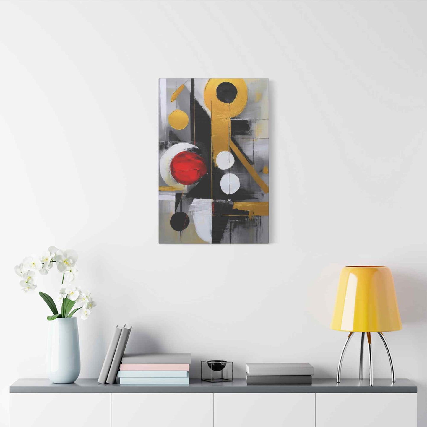 Red Abstract Painting Print Canvas 20x24,20x30,24x30, 24x32,24x36,30x40, 32x48,36x48,40x60 Pine-Wood Inner Frame ABS-24