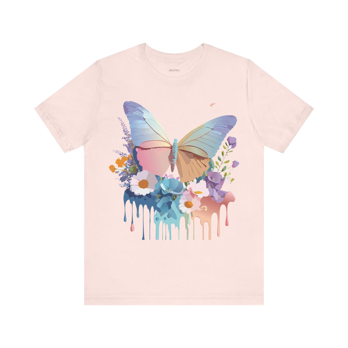 Butterfly Graphic Unisex Cotton Bella+Canvas Tee with Art Design n28