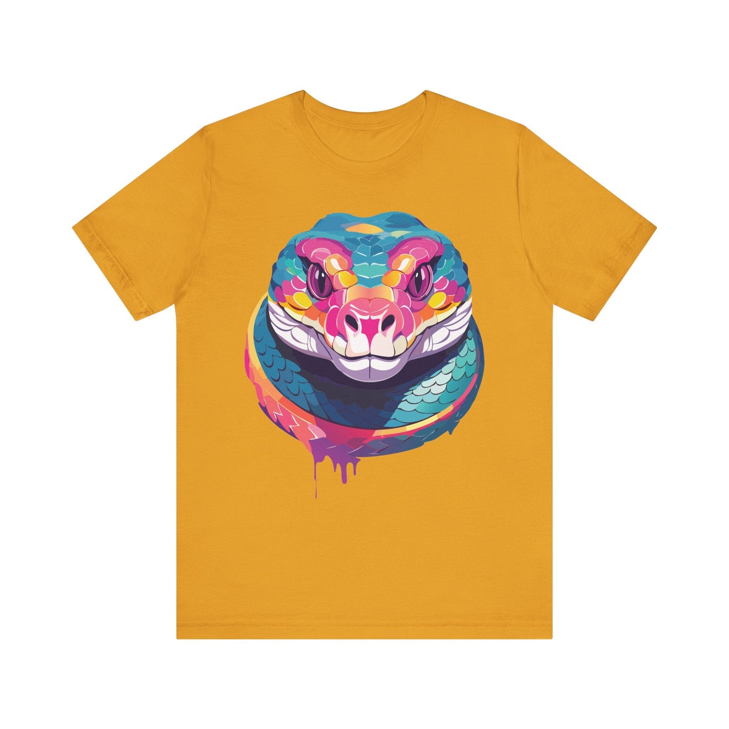 Unisex Animal Tee Shirt With Art Design, Wild Animals Short Sleeve Graphic Tee For Everyday Wear