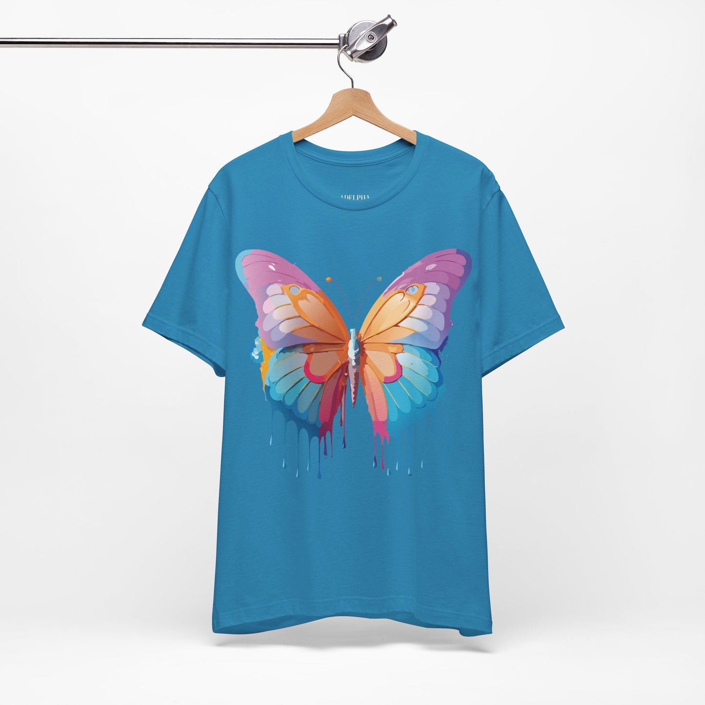 Butterfly Graphic Unisex 100 Cotton Lightweight Vintage Design Jersey Tee 90