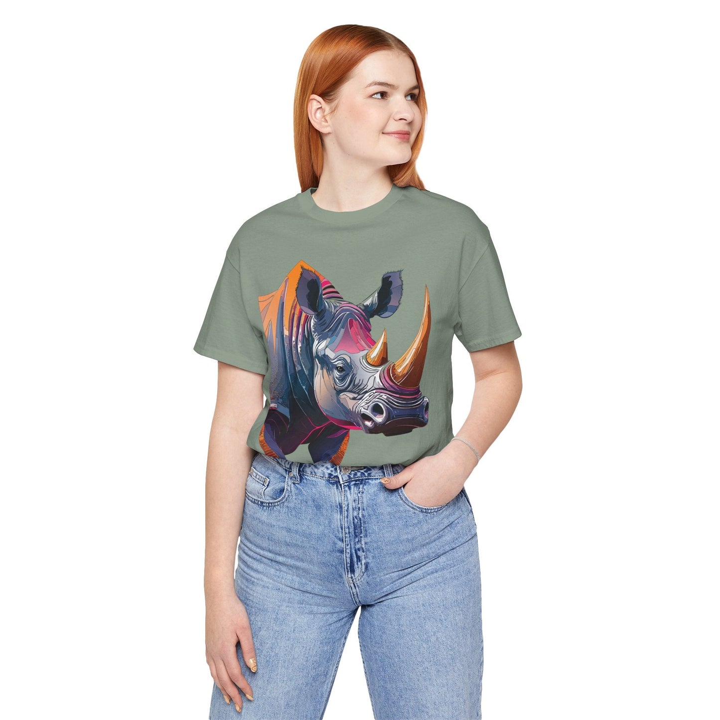 Unisex Animal Print Tee Shirt Featuring Wild Animals Art Design For Everyday Wear