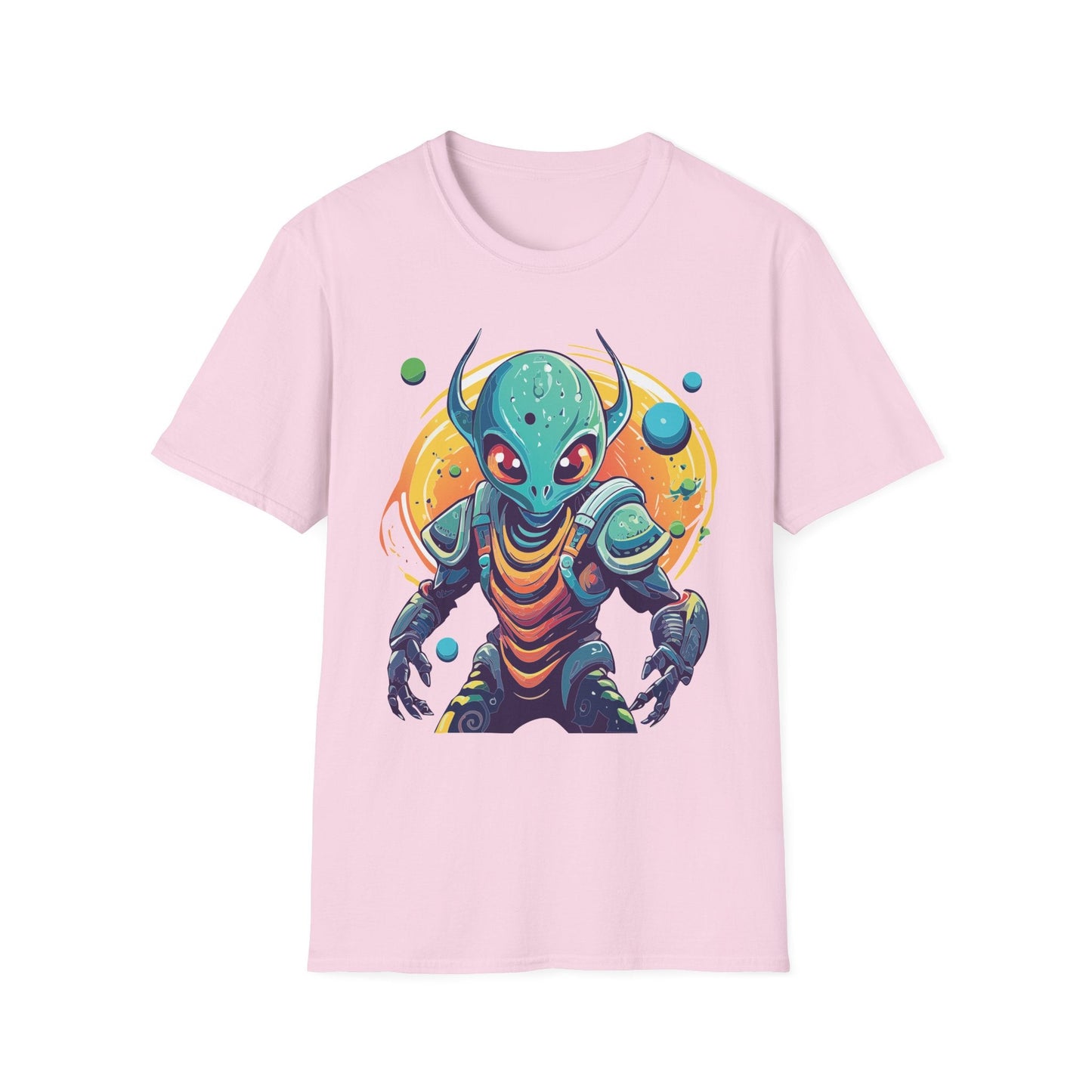 Alien Cosmos Shirt Unisex Softstyle Tee With Alien Art Design Space Theme Graphic Tee