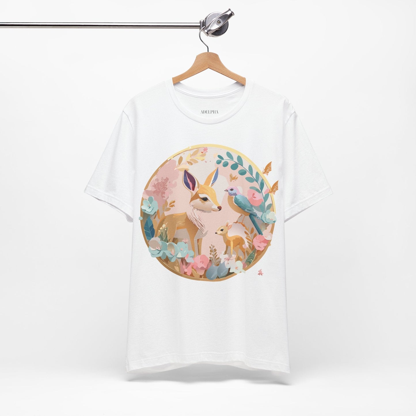 Adelpha Medallion Graphic T Shirt Unisex Short Sleeve Vintage Inspired Art Design Tee