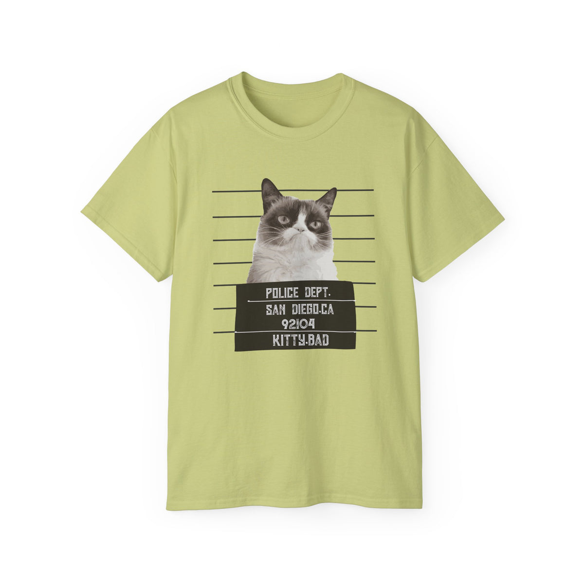 Mugshot Cat Shirt police lineup kitty graphic tee | Funny Cat Mugshot T-Shirt
