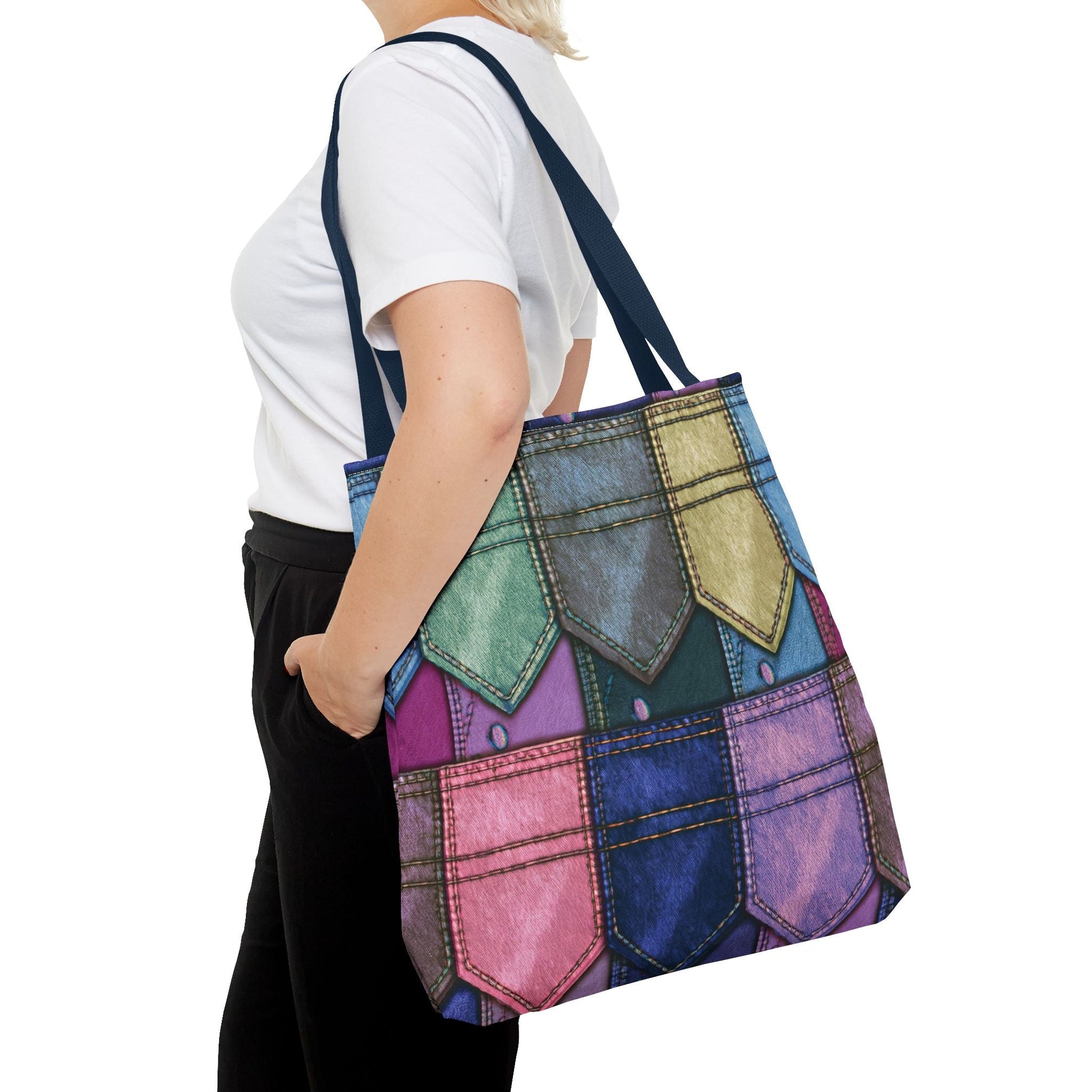 Denim Canvas Bag, Tote Bag Denim Printify