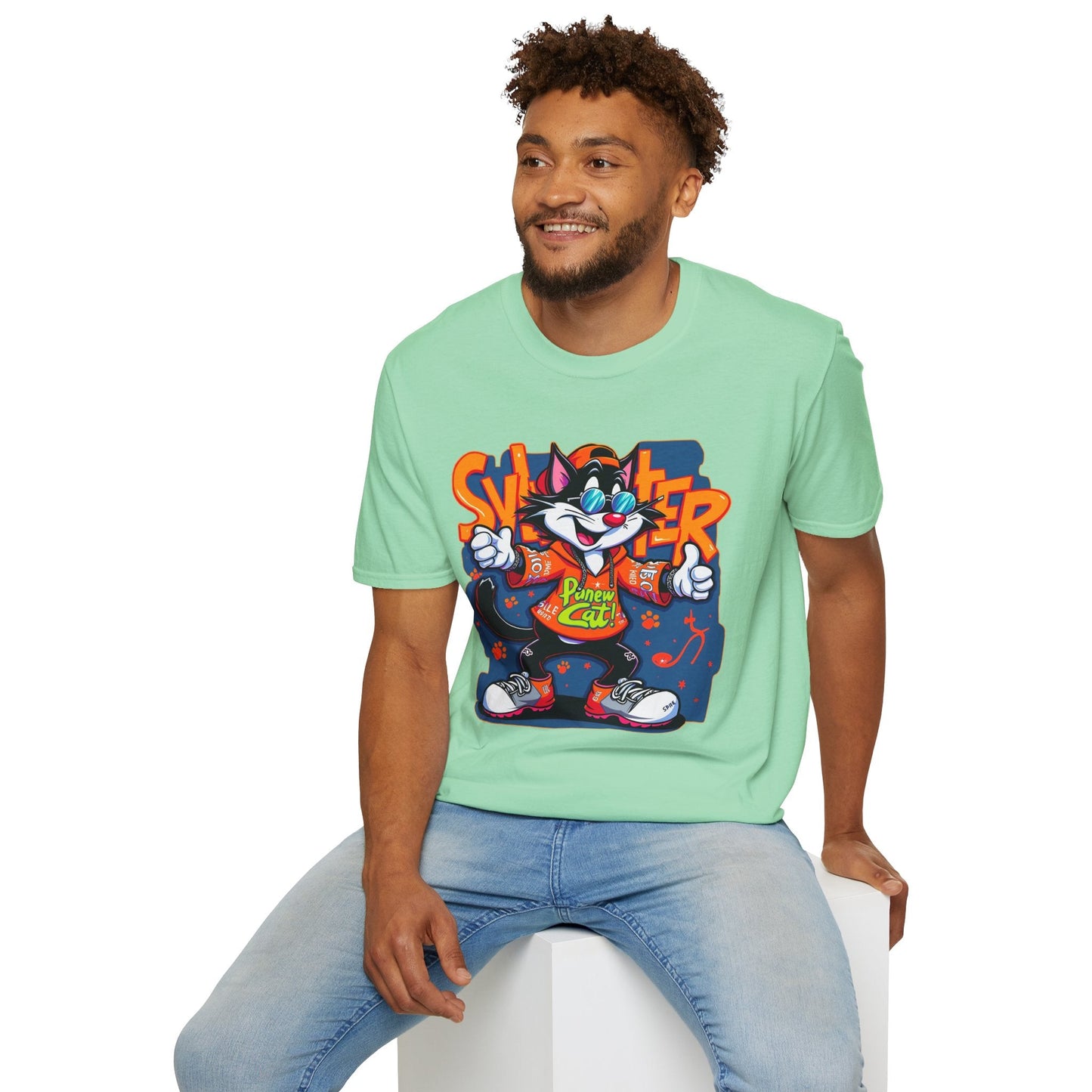Funny Cartoon Animals Tee Shirt Unisex Gildan Softstyle 64000 Graphic Cartoon Tee