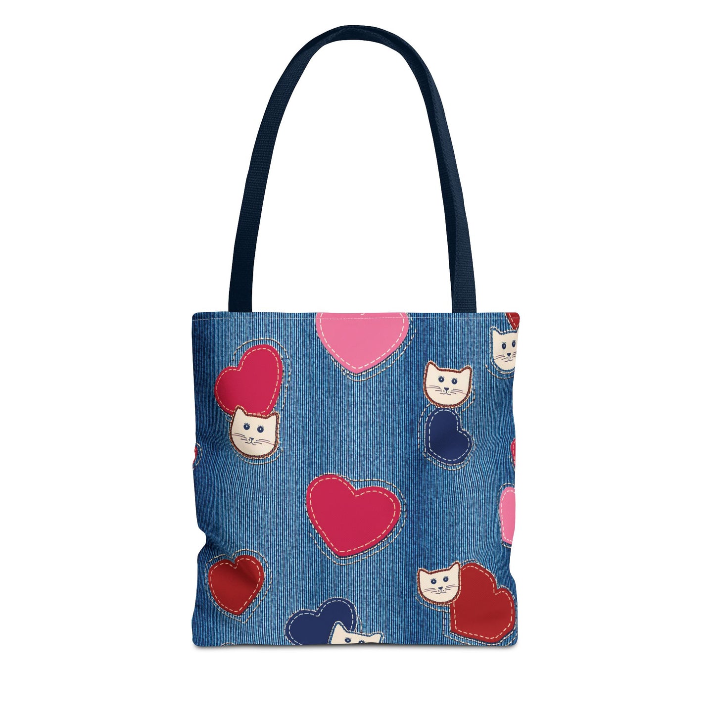 Love Day Graphic Design Denim Fabric Imitation Print Unisex Canvas Bag POLY 3 Sizes Tote Bag 201-17