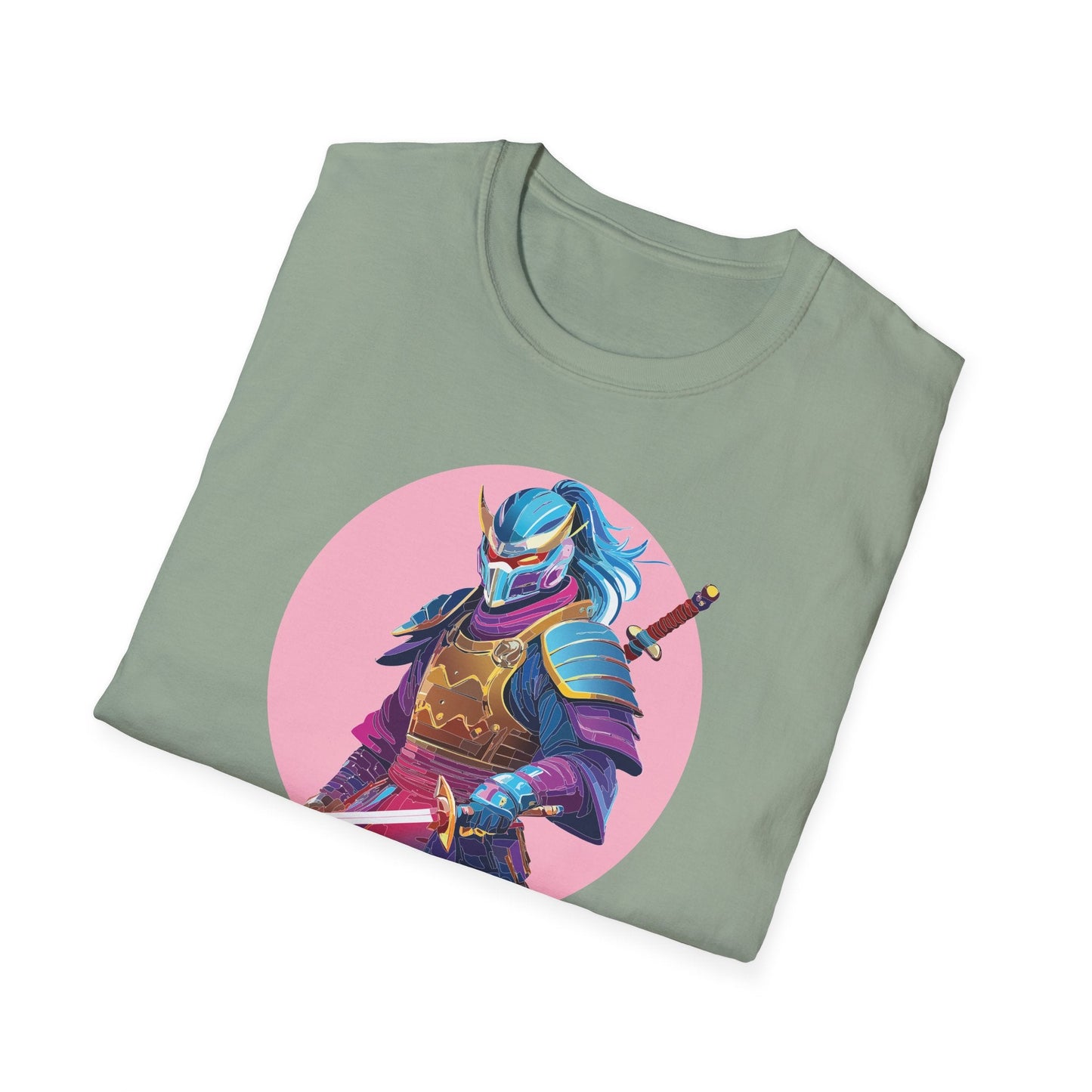Samurai Themed Unisex Softstyle Tee Shirt Gildan 64000 100 Percent Ring Spun Cotton