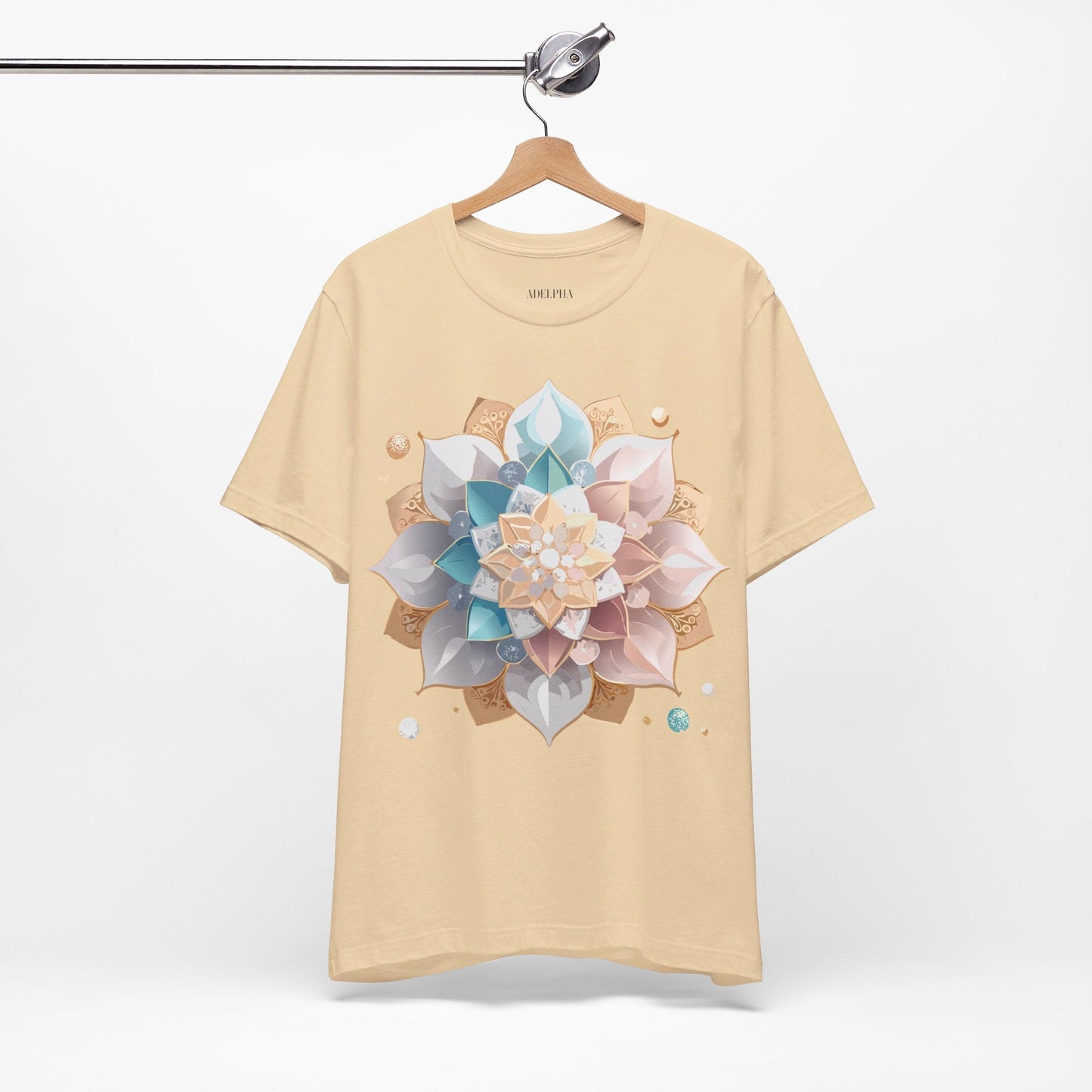 Adelpha Mandala Graphic Tee Unisex Jersey Short Sleeve Art Design Shirt Premium Comfort Wear