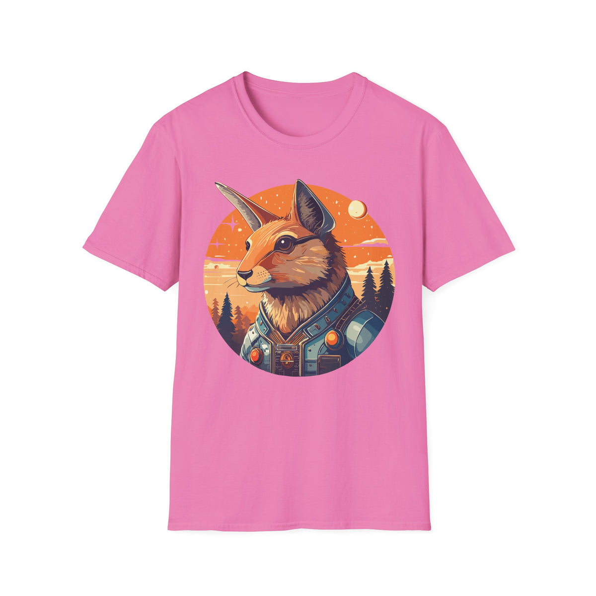 Fox Portrait T-Shirt | Sunset Wilderness Illustration