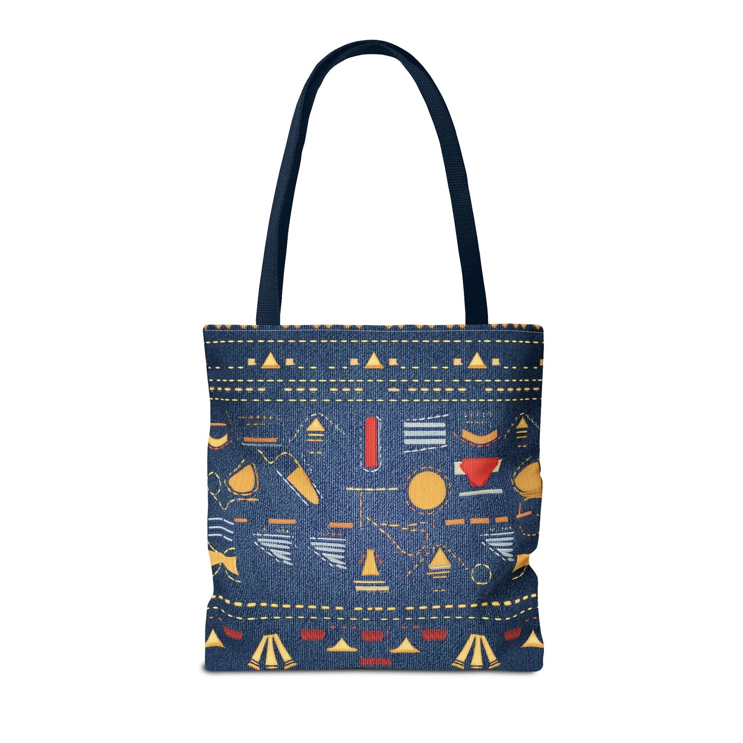 Denim Fabric Imitation Print Unisex Canvas Bag Poly Spun 3 Sizes Tote Bag 185