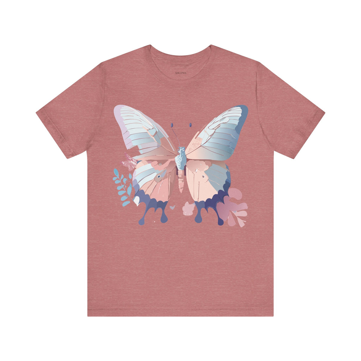 Butterfly Graphic Unisex Cotton Bella+Canvas Tee with Art Design n107