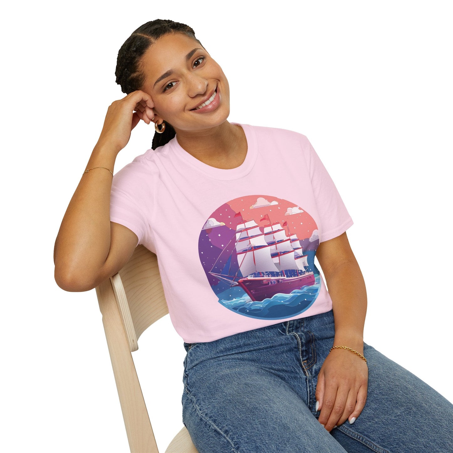 Unisex Gildan Softstyle 64000 T Shirt Ship Frigate Vessel Tee For Maritime Enthusiasts