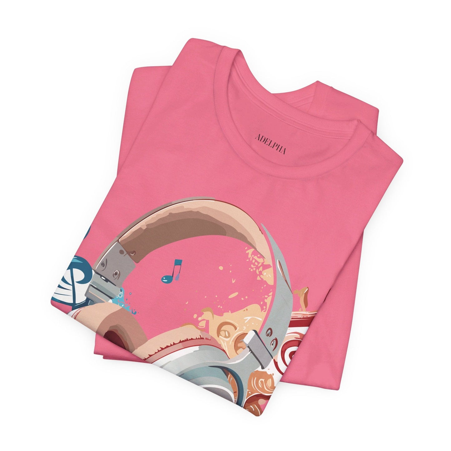 Music Graphic Unisex 100 Cotton Vintage Art with Musical Elements Tee 97
