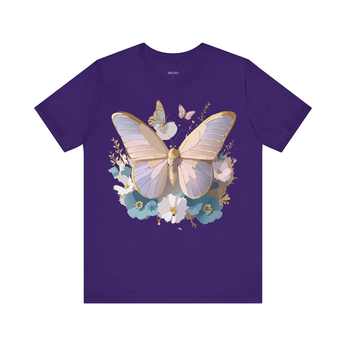 Butterfly Graphic Unisex Cotton Bella+Canvas Tee with Art Design n88