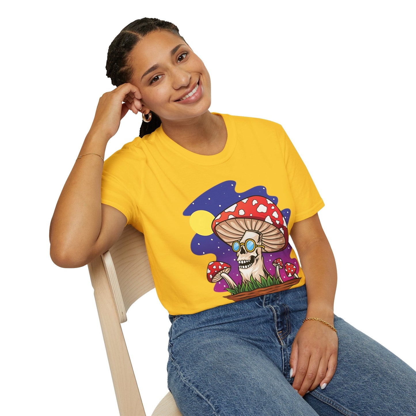 Mashroom Mushroom Tee Shirt Unisex Funny Fungus Design Softstyle 64000 Cotton Tee
