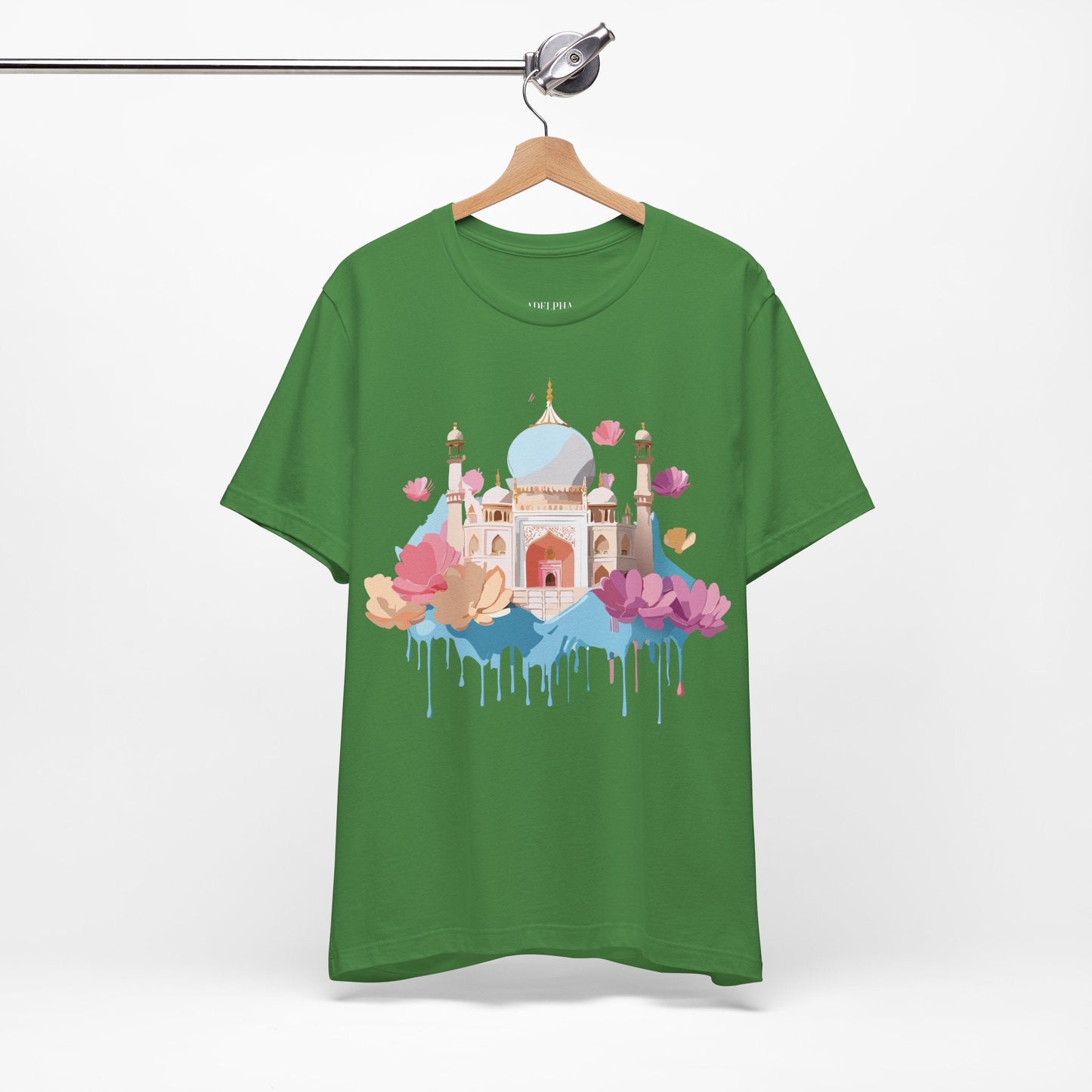 Unisex Taj Mahal Graphic Tee Tourist Shirt With Vintage Adelpha Artwork For Travel Lovers