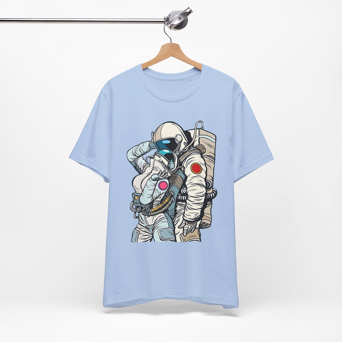 Unisex Astronaut T-shirt, Space Lovers Tee, Cosmic Top, Astronaut Graphic Tee, Cosmos Graphic T-Shirt, Love Shirt Art T-Shirt