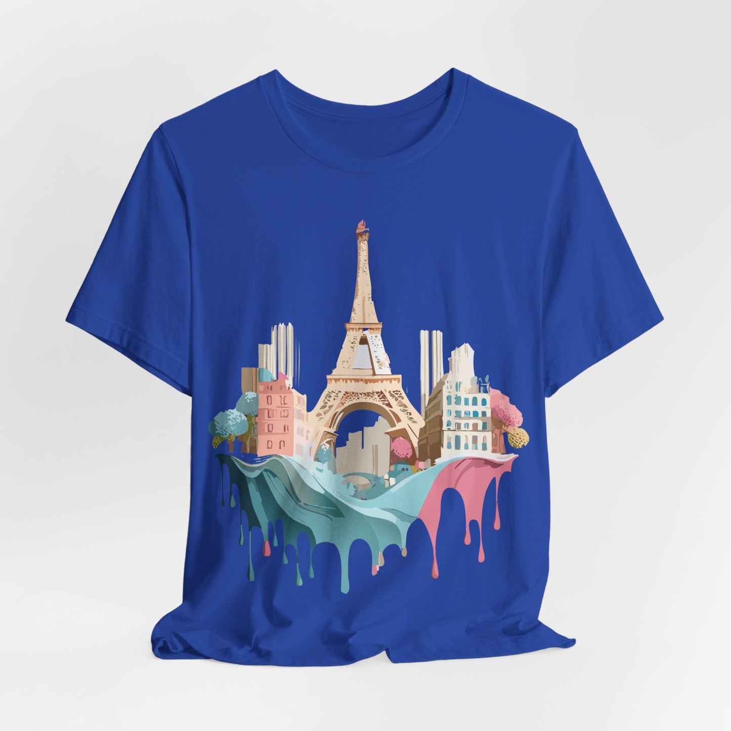 Paris Tourist Shirt Graphic Tee Unisex Jersey Short Sleeve Art Design By Adelpha Vintage Inspired