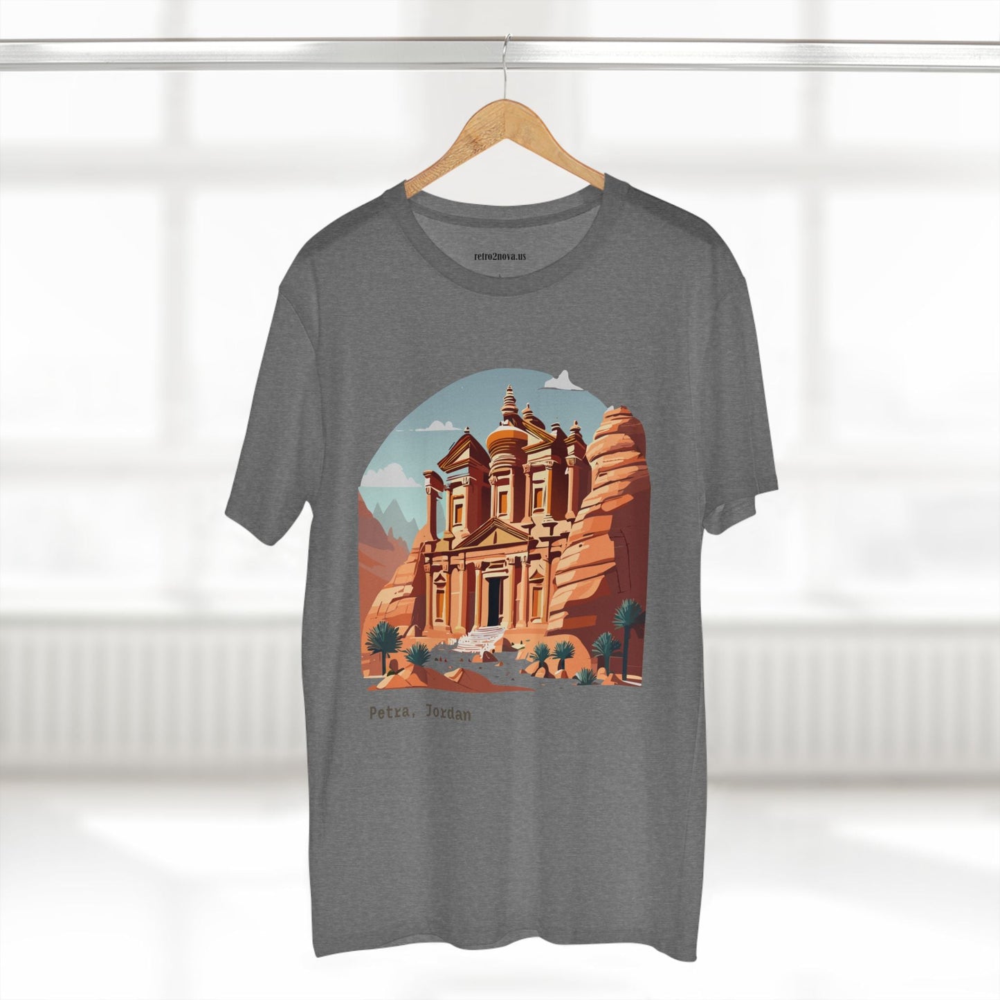 Travel Shirt Unisex Petra Tourist Shirt Art Design Premium Cotton Tee Retro2Nova