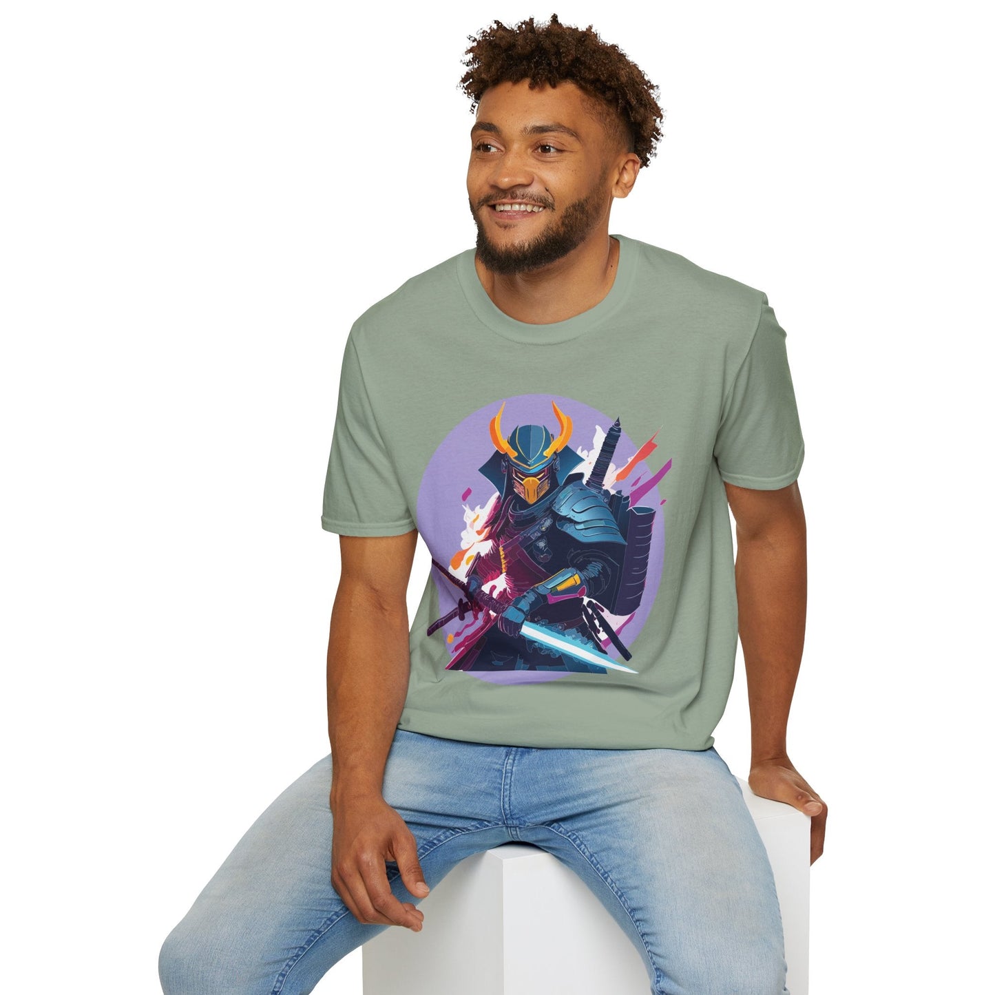 Samurai Shirt Unisex Softstyle Tee 100 Percent Ring Spun Cotton Comfortable Everyday Wear